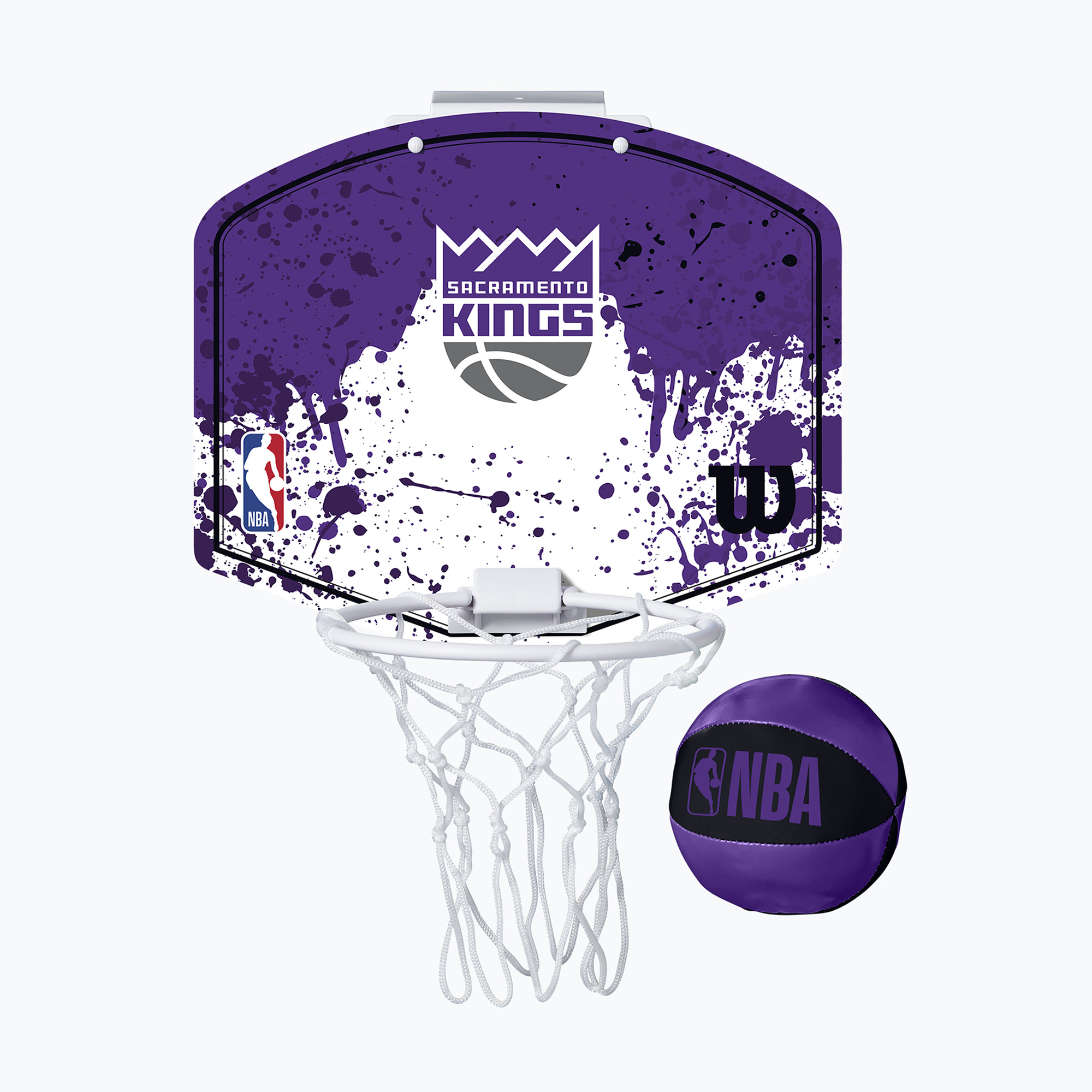 Basketbalová súprava Wilson NBA Team Mini Hoop Sacramento Kings (NBA Team Sacramento Kings Mini Hoop WTBA1302SAC)