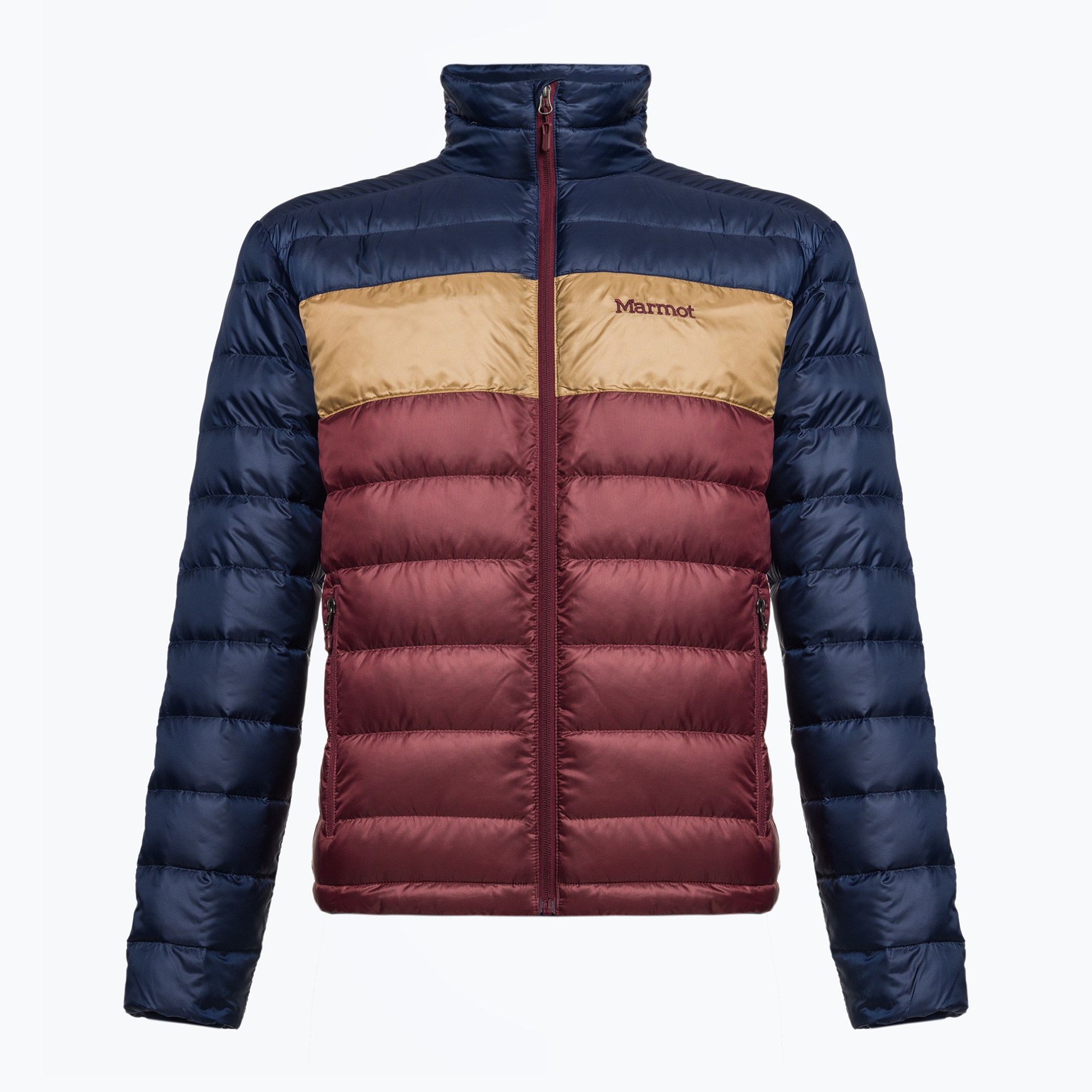 Marmot pánska páperová bunda Ares navy blue and bordó 71260