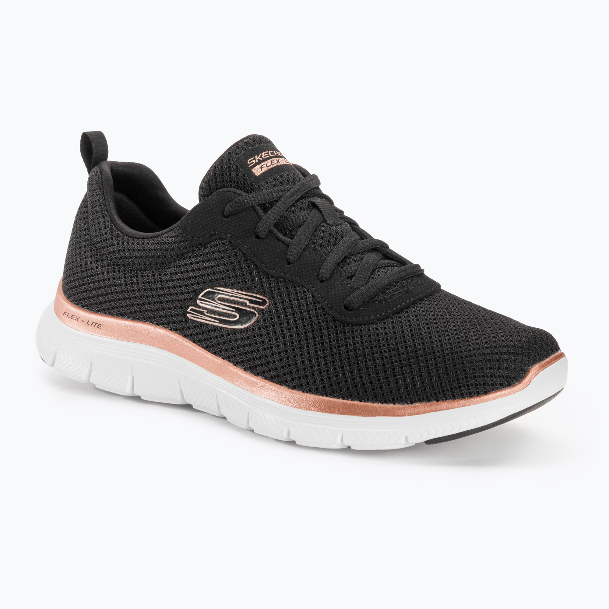Dámska tréningová obuv SKECHERS Flex Appeal 4.0 Brilliant View black/rose gold (Flex Appeal 4.0 Brilliant View 149303 BKRG)