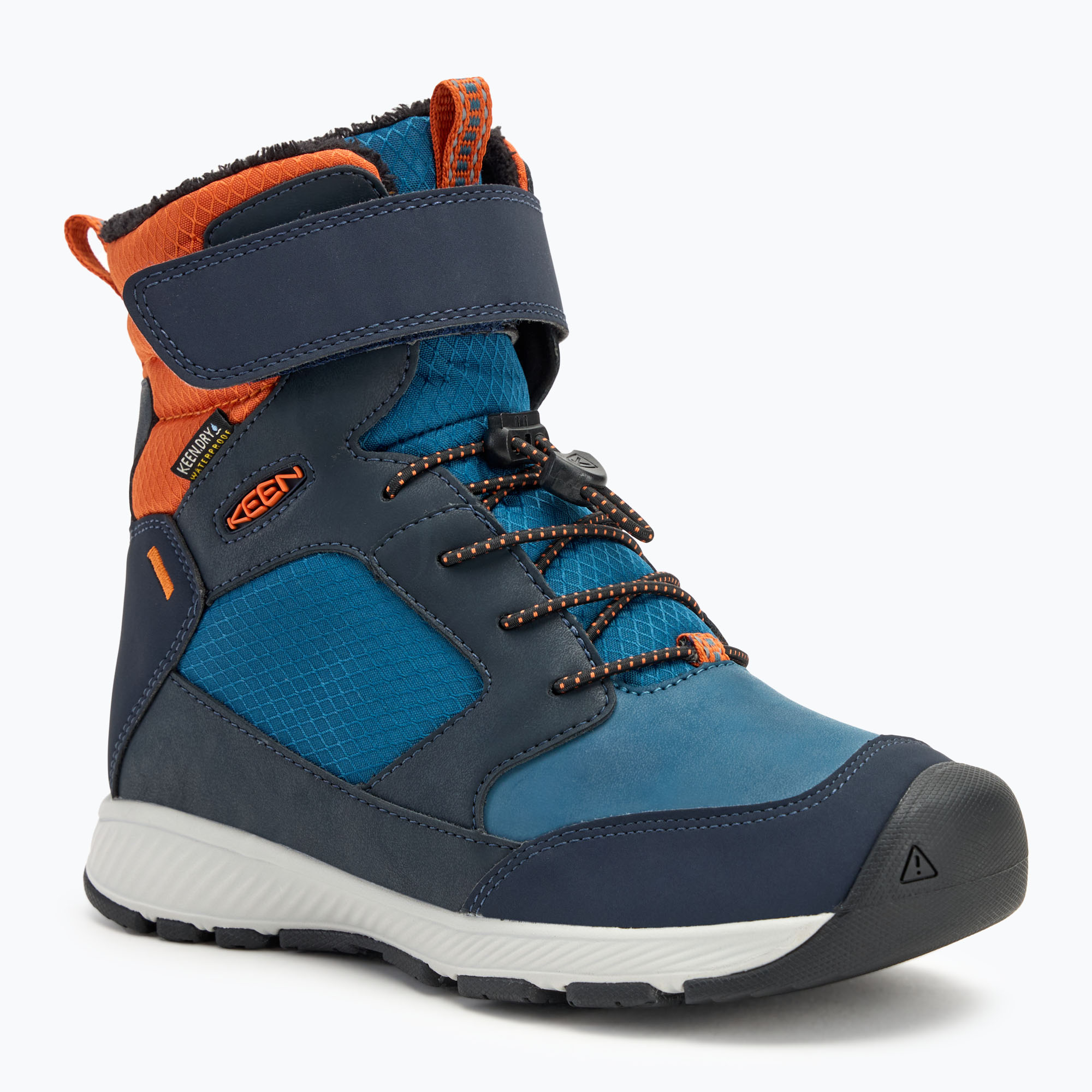Junior snehule KEEN Skua Winter WP sky captain/gold flame (Skua Winter WP 1029545)