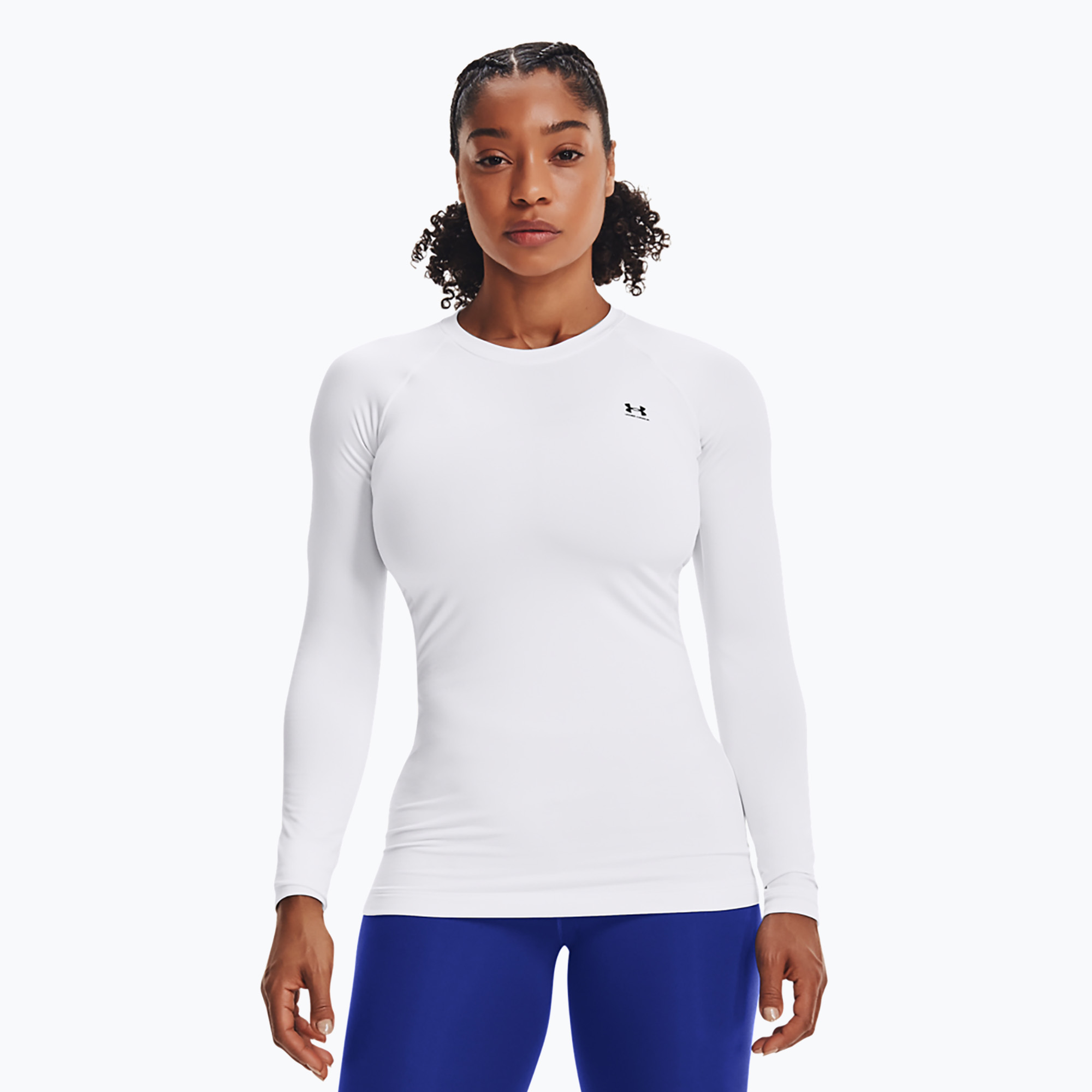 Dámske tričko Under Armour Authentics CG Crew white/black s dlhým rukávom (Authentics CG Crew 1368701-100)