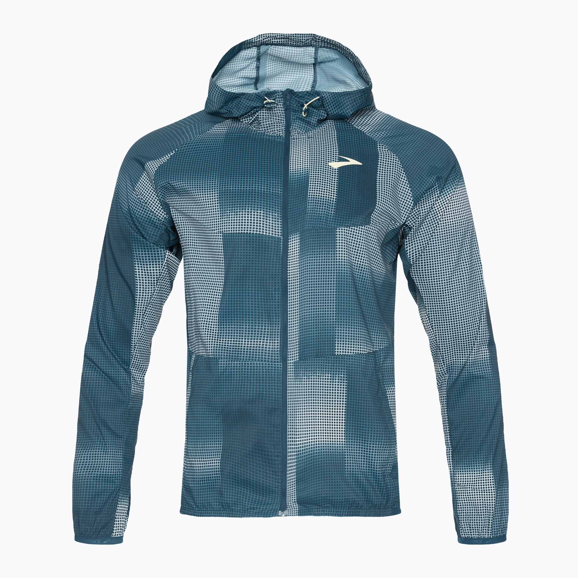 Pánska bežecká bunda Brooks Canopy indigo rush/altitude print