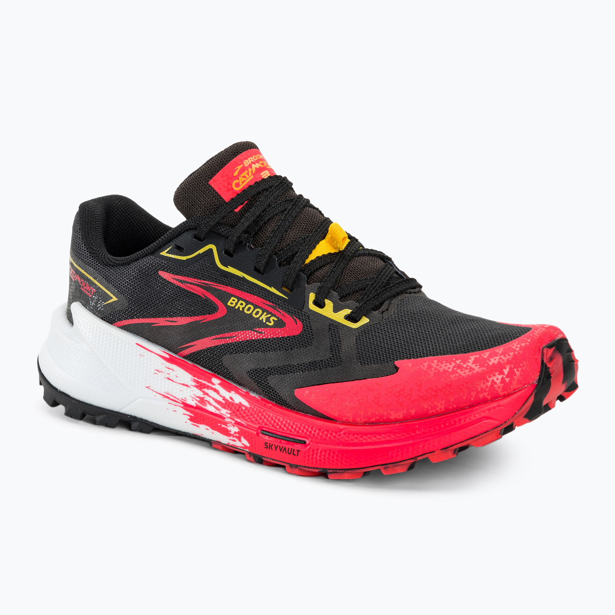 Dámska bežecká obuv Brooks Catamount 3 black/diva pink/lemon chrome (Catamount 3 1204051B007)