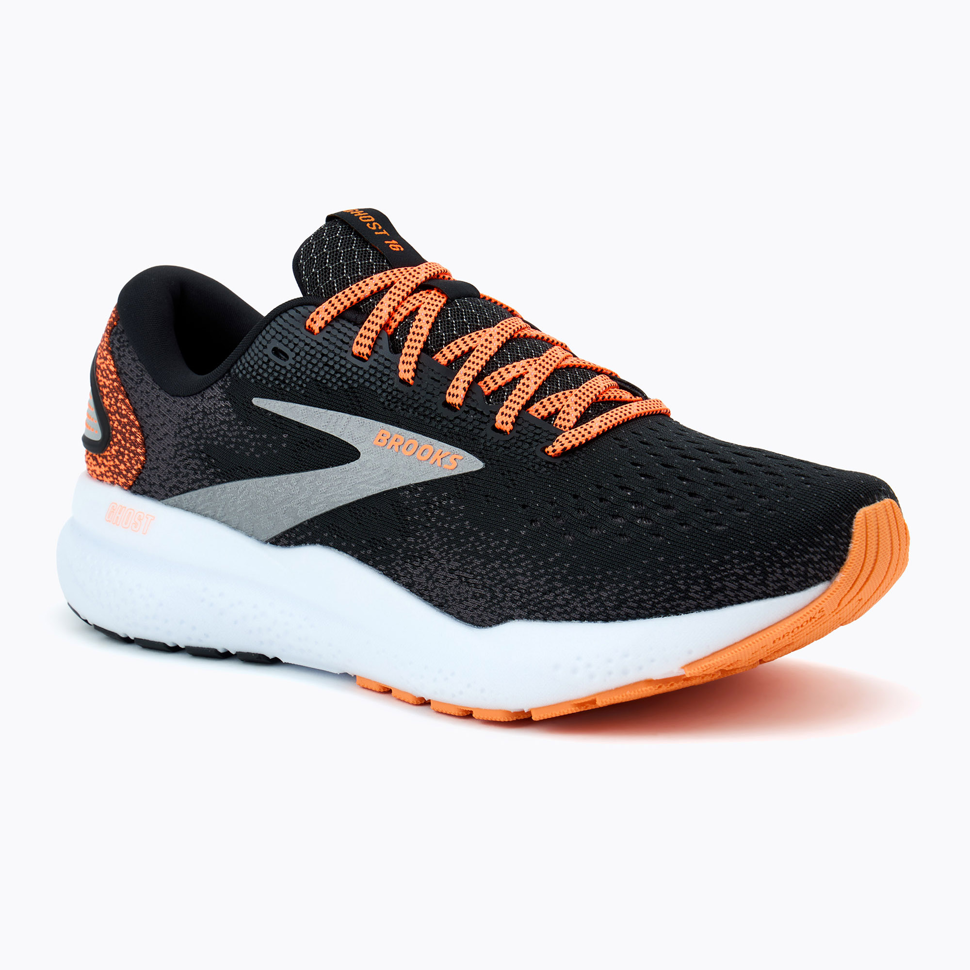 Pánska bežecká obuv Brooks Ghost 16 black/orange/white (Ghost 16 1104181D060)