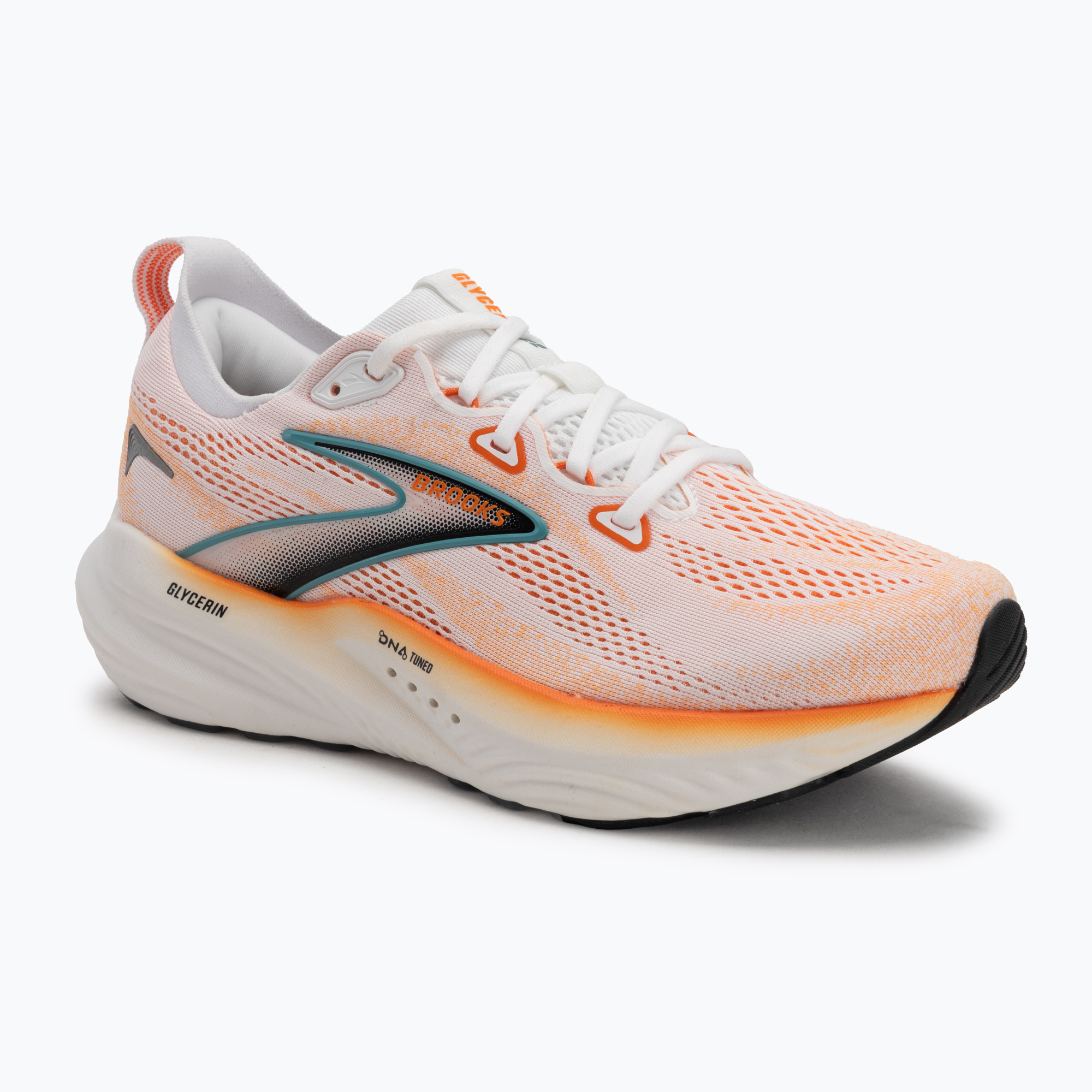 Pánska bežecká obuv Brooks Glycerin 22 white/orange/green blue slate (Glycerin 22 1104451D186)