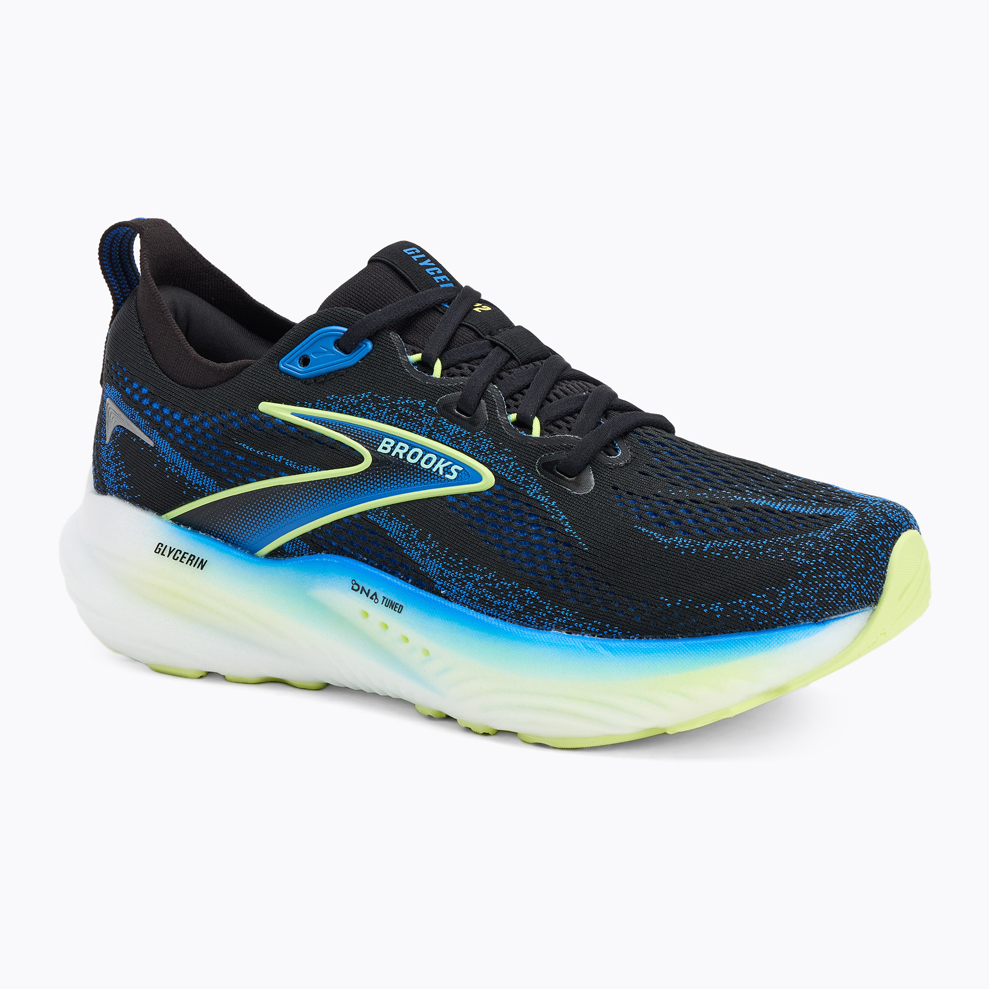 Pánska bežecká obuv Brooks Glycerin 22 black/cobalt/neo yellow (Glycerin 22 1104451D002)