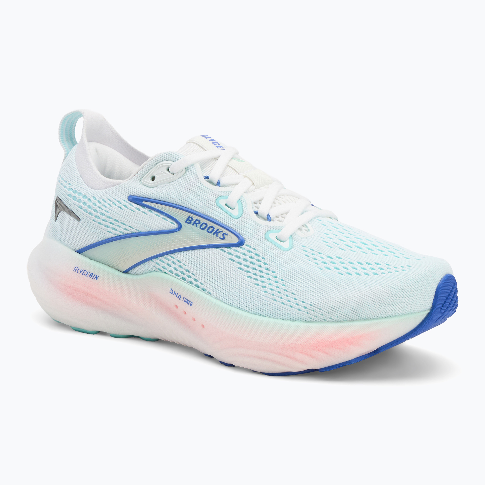 Dámska bežecká obuv Brooks Glycerin 22 wide fit white/limpet shell/amparo blue (Glycerin 22 1204341D110)