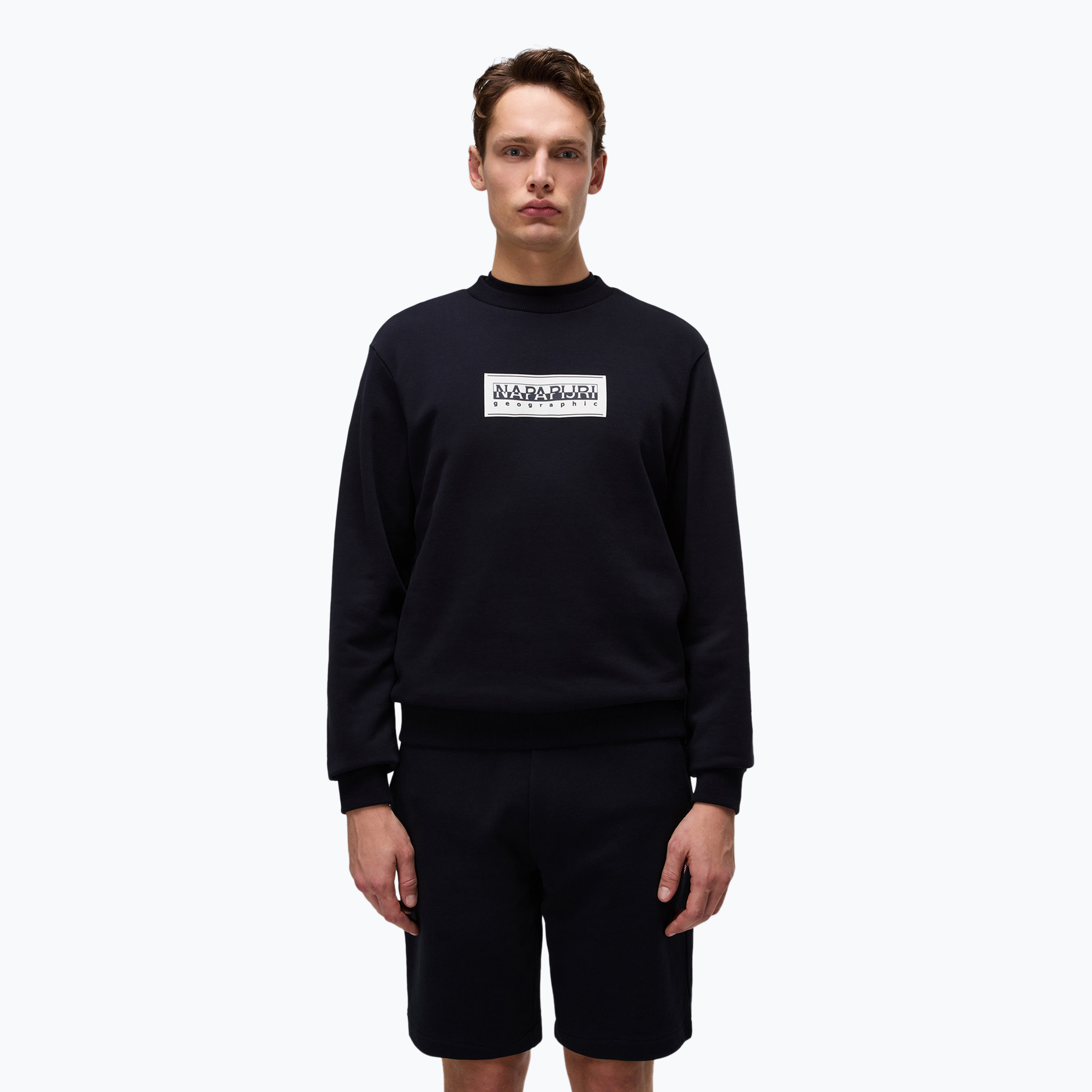 Pánska mikina Napapijri B-Box Logo C black 041 (B-Box Logo C NP0A4I1A-0411)