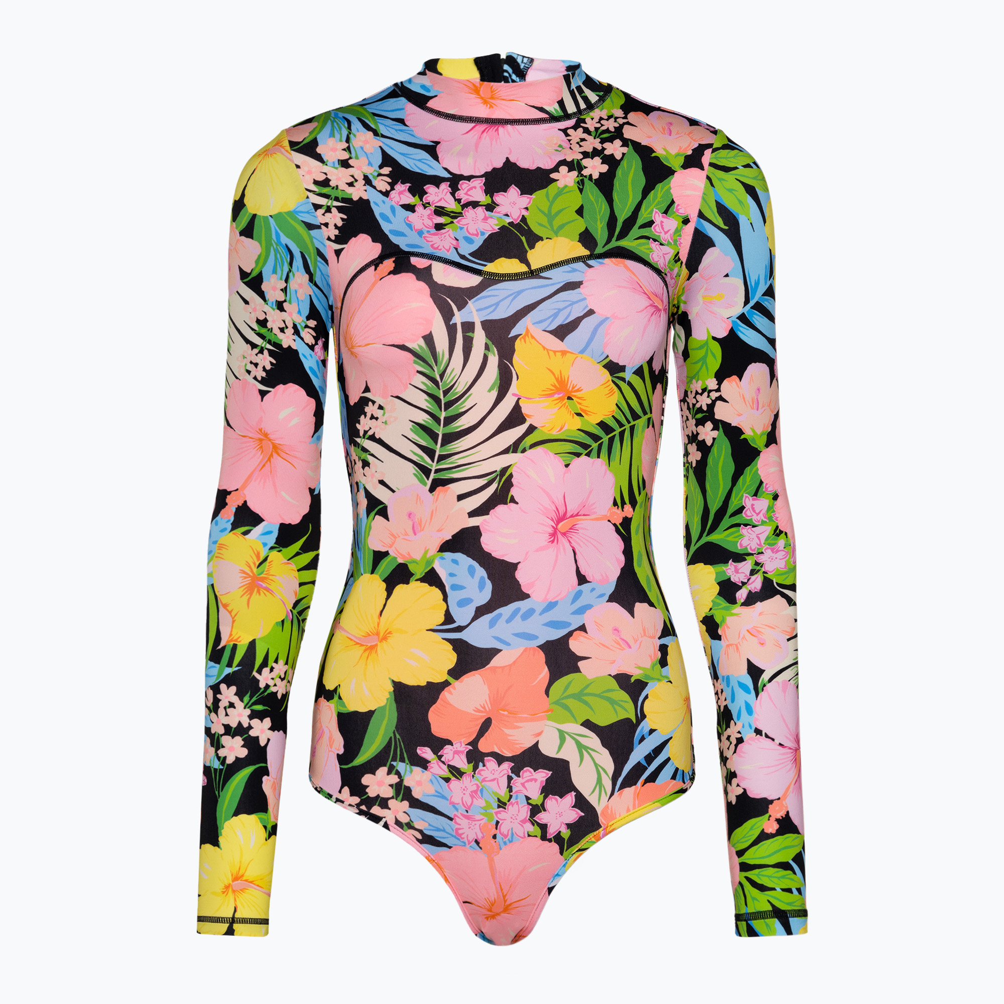 Dámske jednodielne plavky Hurley Sunset District Zip Back Cheeky Surfsuit black (Sunset District Zip Back Cheeky Surfsuit HDO1130-BLK)