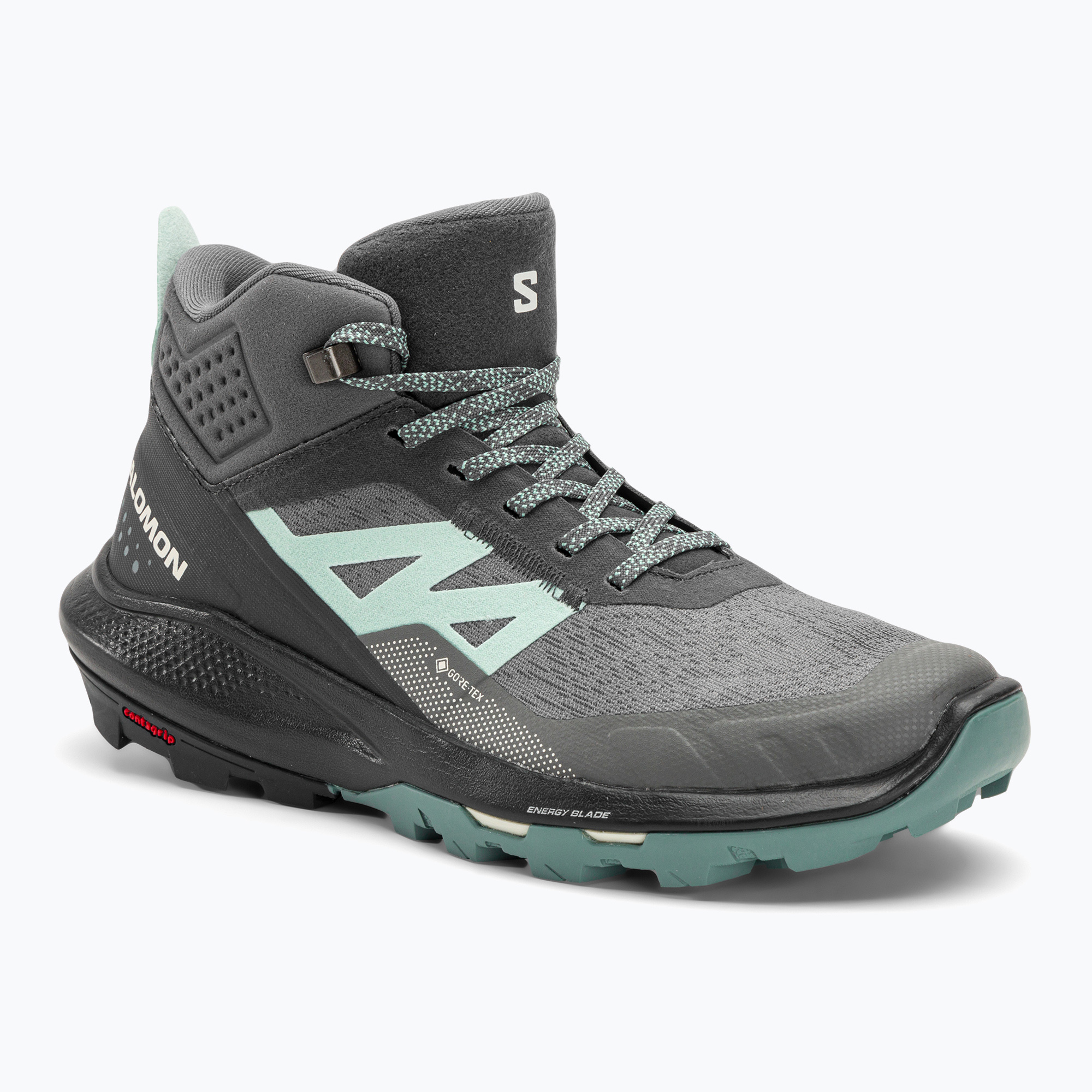 Salomon Outpulse Mid GTX dámske trekové topánky ebony/qush/ebony (Outpulse Mid GTX L47067200)