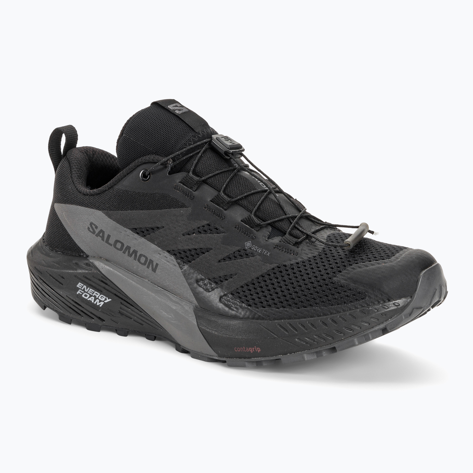 Pánska bežecká obuv Salomon Sense Ride 5 GTX black/magnet/black (Sense Ride 5 GTX L47147200)