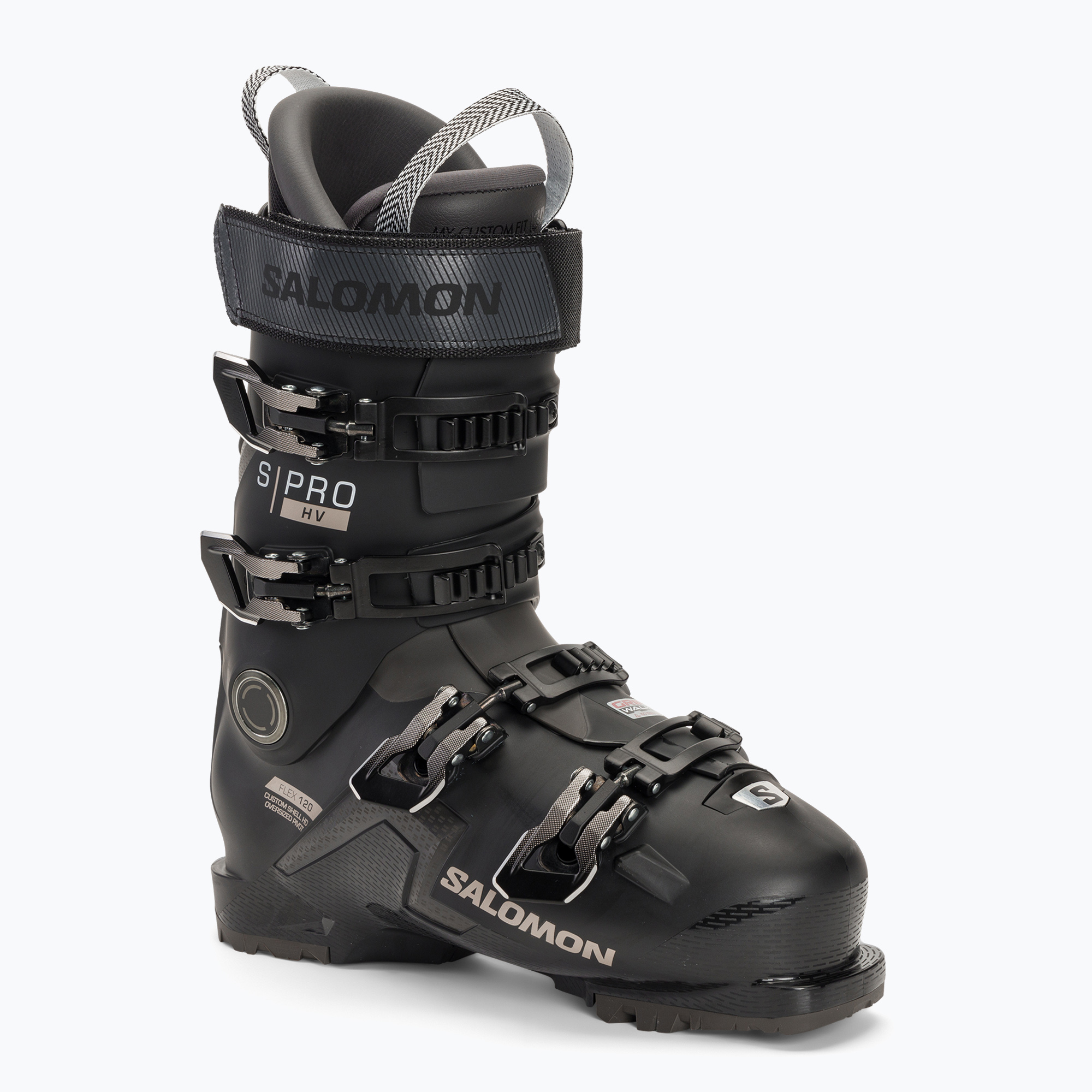 Pánske lyžiarske topánky Salomon S Pro HV 120 black/titanium 1 met./beluga (S/Pro HV 120 L47343900)