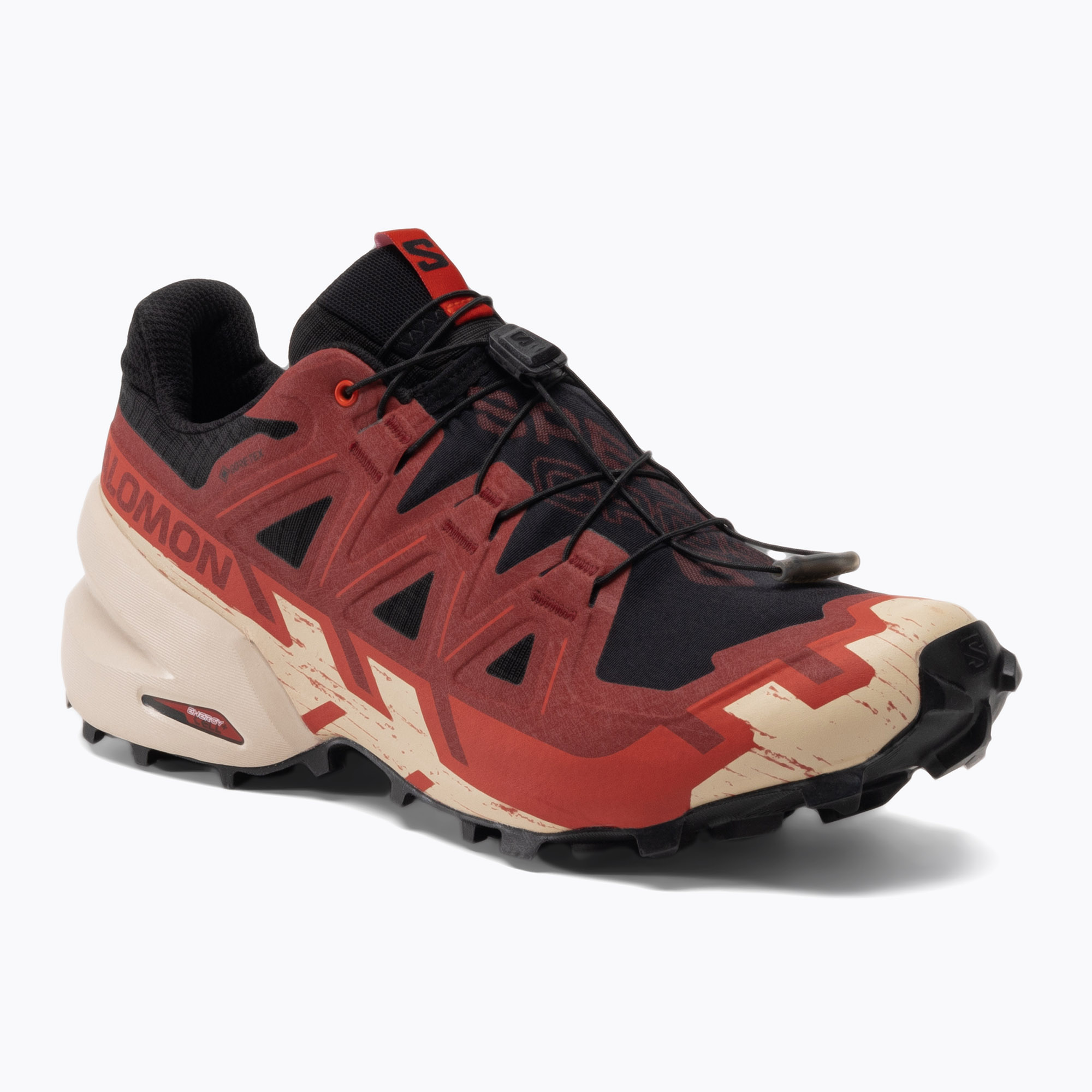 Salomon Speedcross 6 GTX pánska bežecká obuv black/red dahlia/poppy red (Speedcross 6 GTX L47301800)