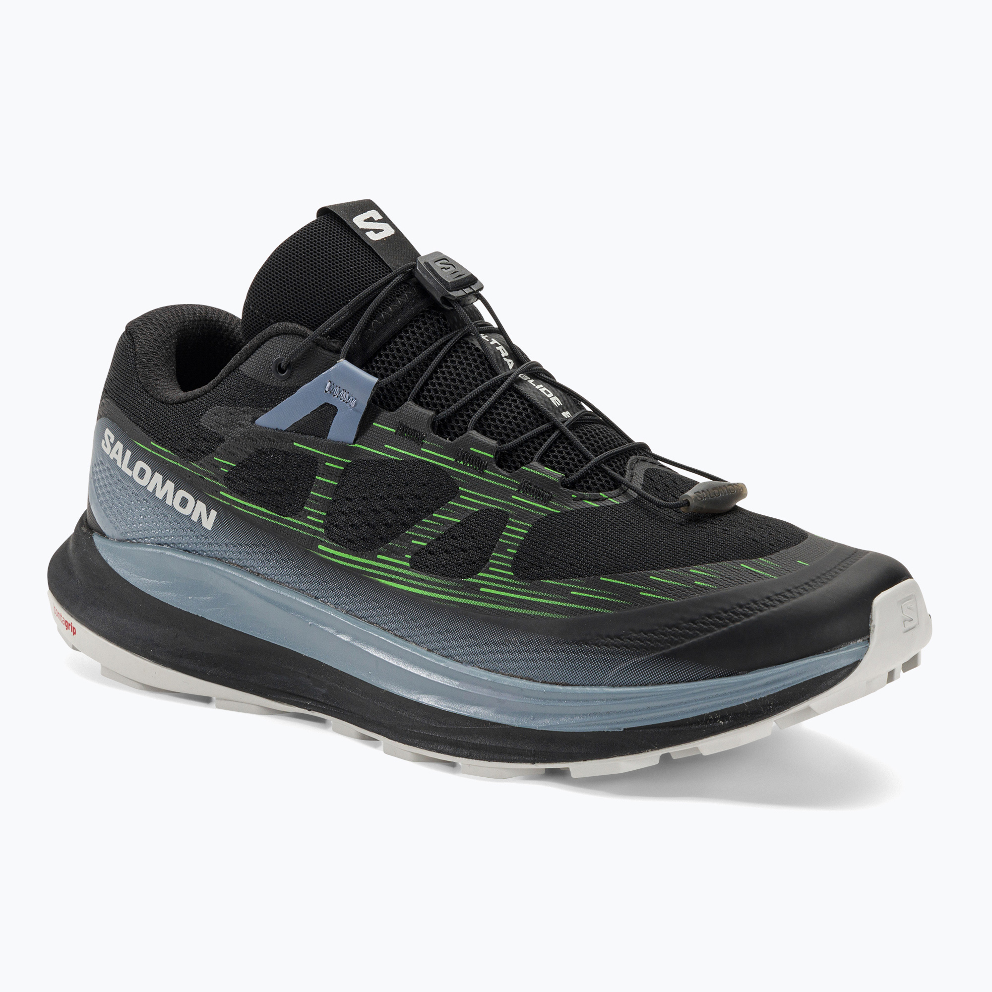 Pánska bežecká obuv Salomon Ultra Glide 2 black/flint stone/green gecko (Ultra Glide 2 L47386200)