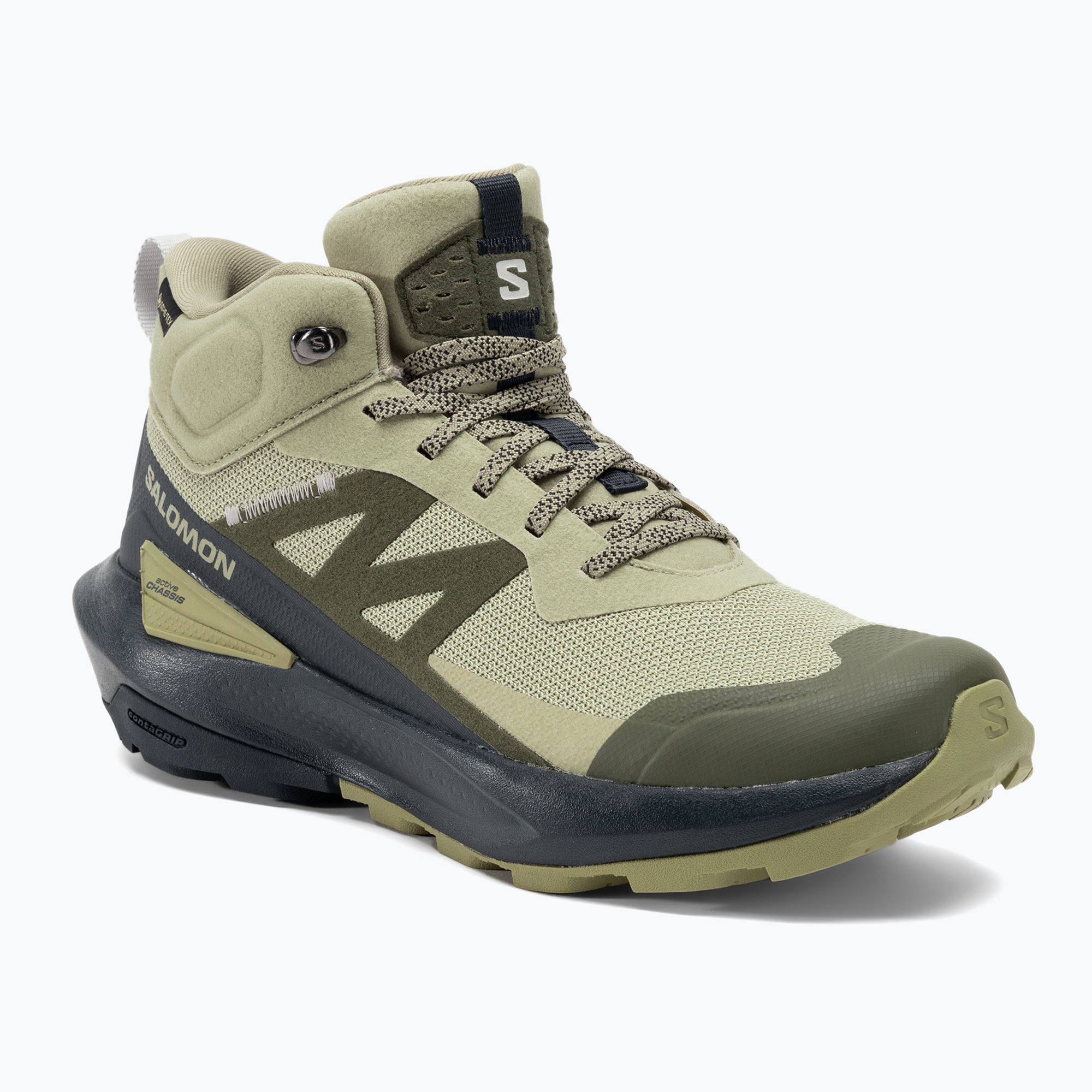 Salomon Elixir Activ MID GTX slate green/carbon glacier pánske turistické topánky (Elixir Activ MID GTX L47457100)