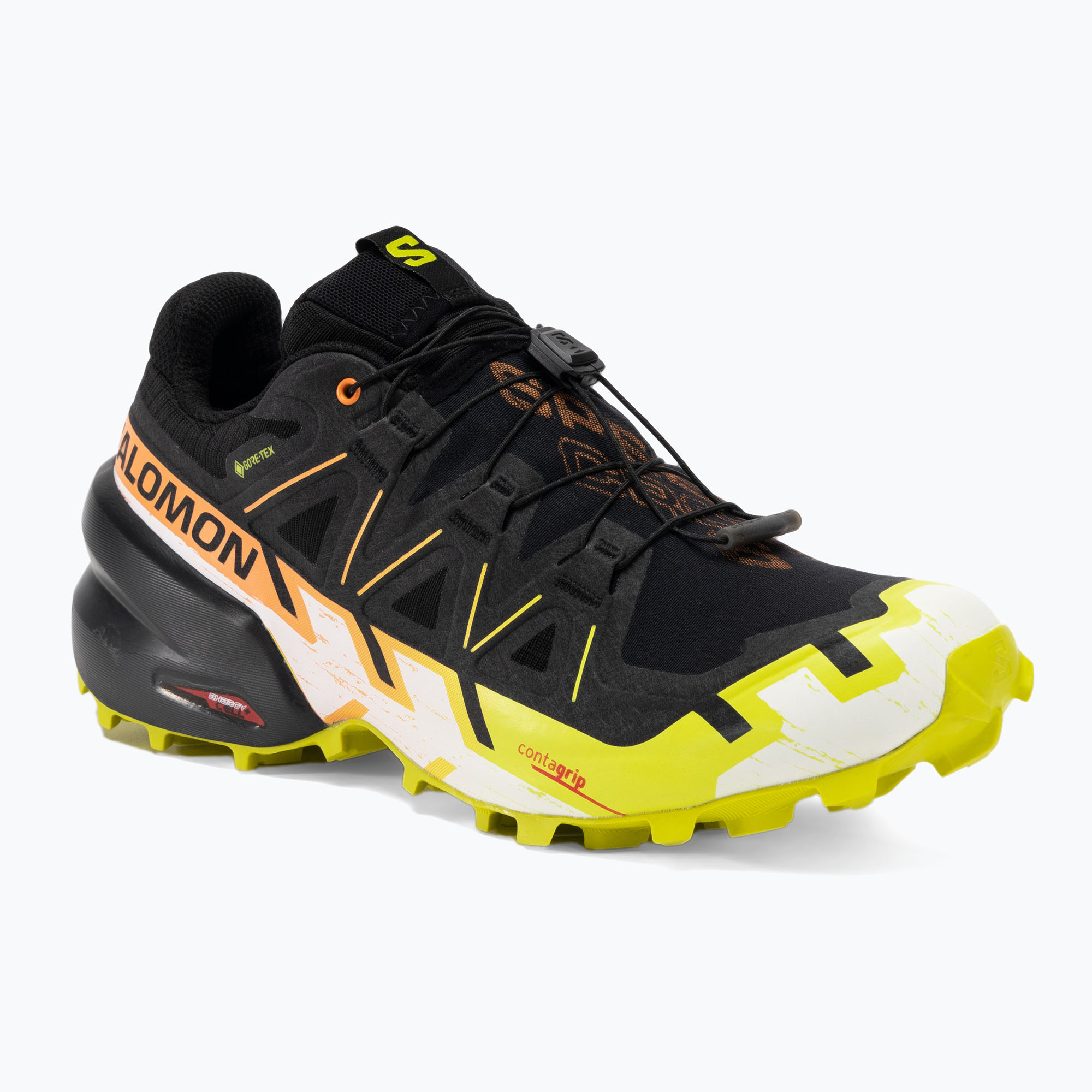 Pánska bežecká obuv Salomon Speedcross 6 GTX black/sulphur spring/bird of paradise (Speedcross 6 GTX L47465400)