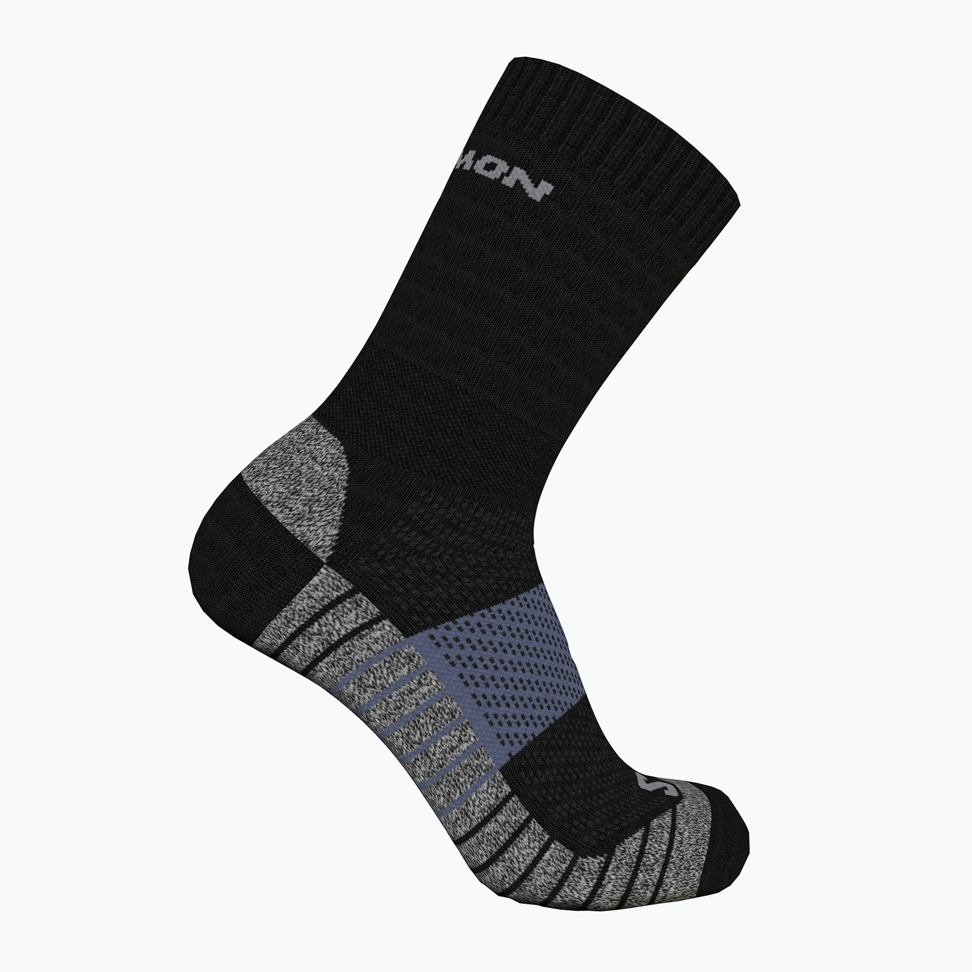 Salomon Aero Crew bežecké ponožky čierne/grisaillie/tichý odtieň (Aero Crew LC2256400)