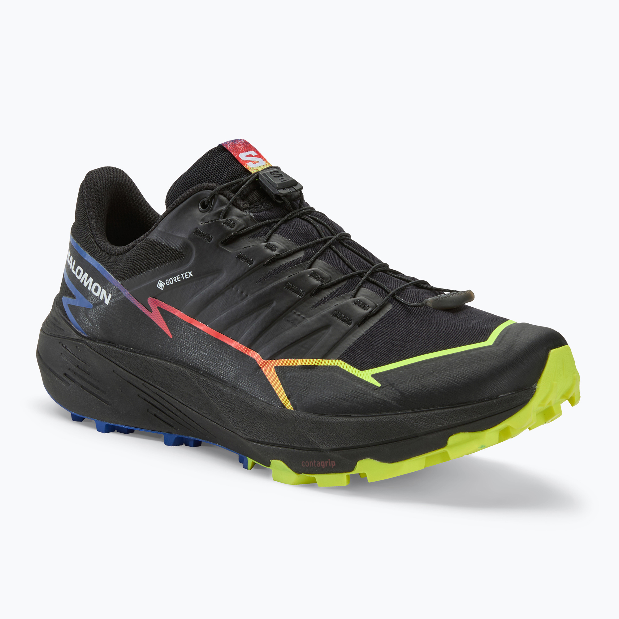Pánska bežecká obuv Salomon Thundercross GTX black/surf the web/safety yellow (Thundercross GTX L47551400)