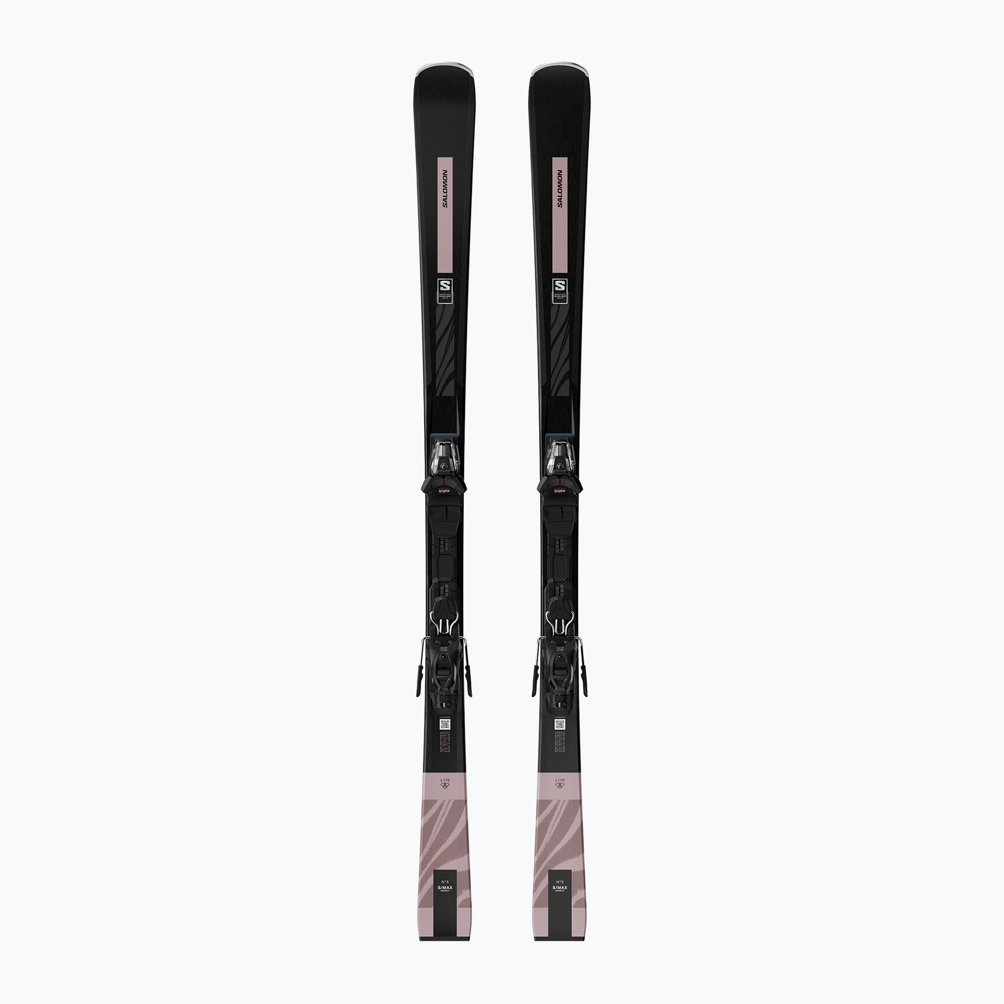 Dámske zjazdové lyže Salomon S/Max N°8 + viazanie M10 GW black/rose gold met. (S/Max N°8+M10 GW L47656600)