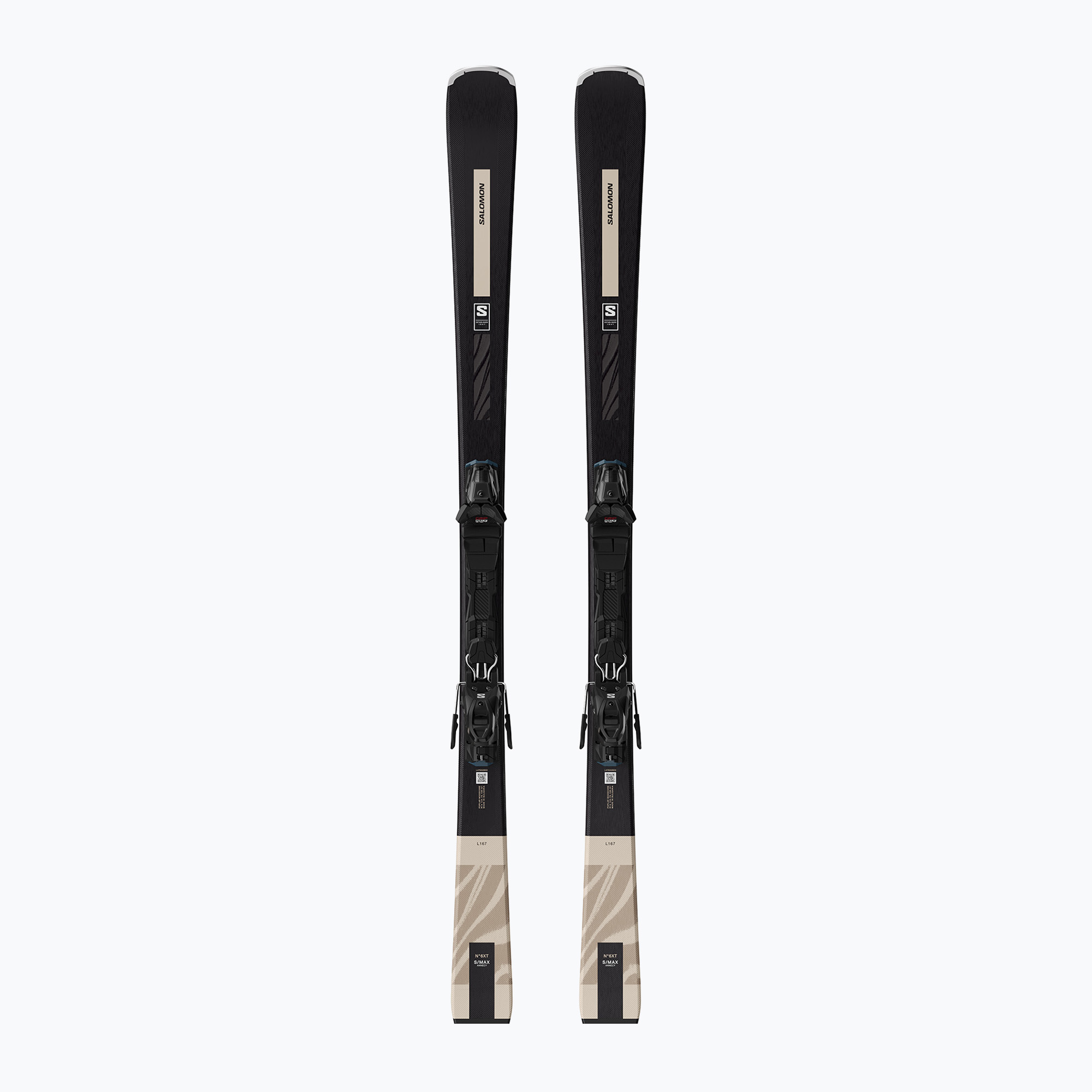 Dámske zjazdové lyže Salomon S/Max N°6 XT + M10 GW black/ivory cream met. (S/Max N°6 XT + M10 GW L47656700)