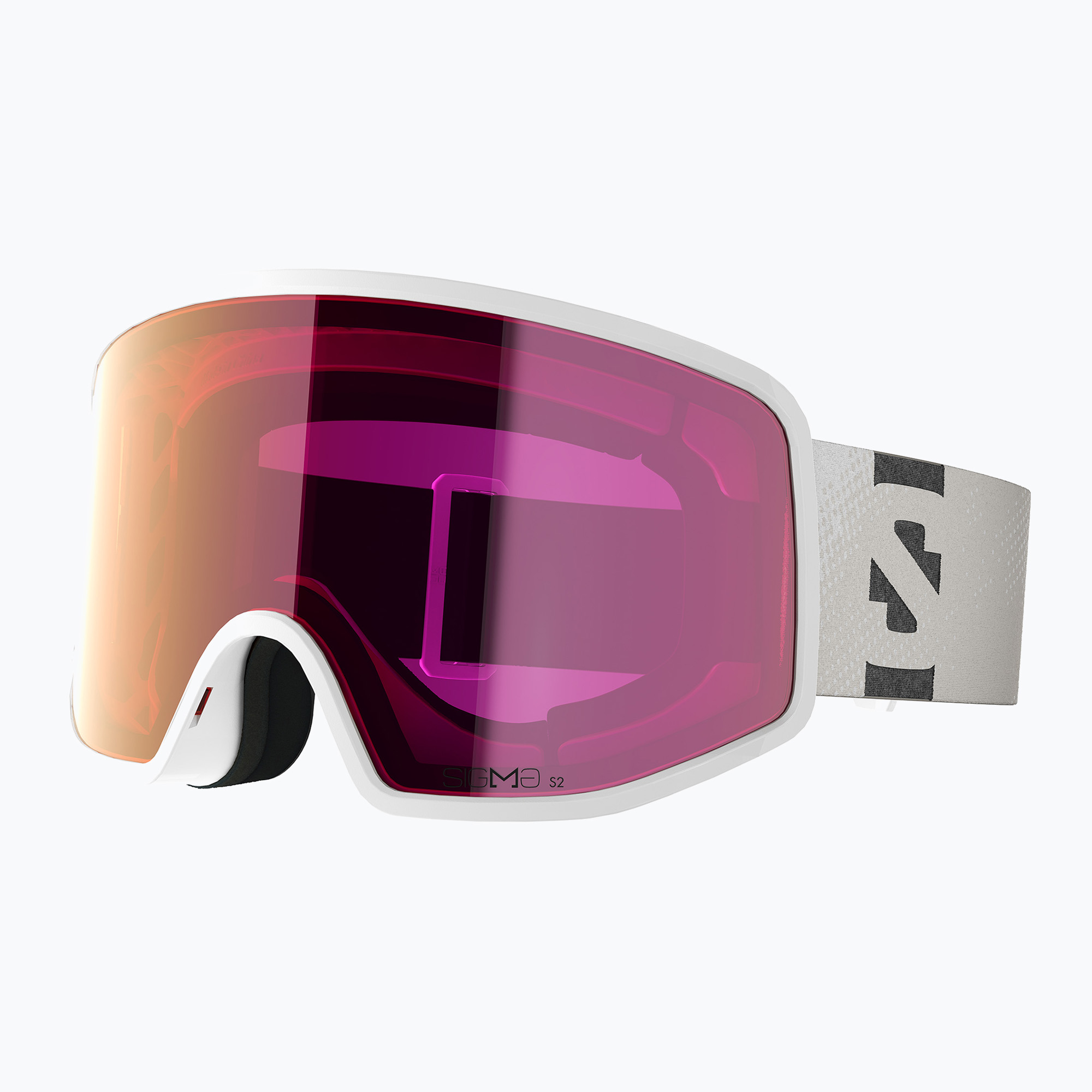 Lyžiarske okuliare Salomon Sentry Pro Sigma white/poppy red (Sentry Pro Sigma L47636600)