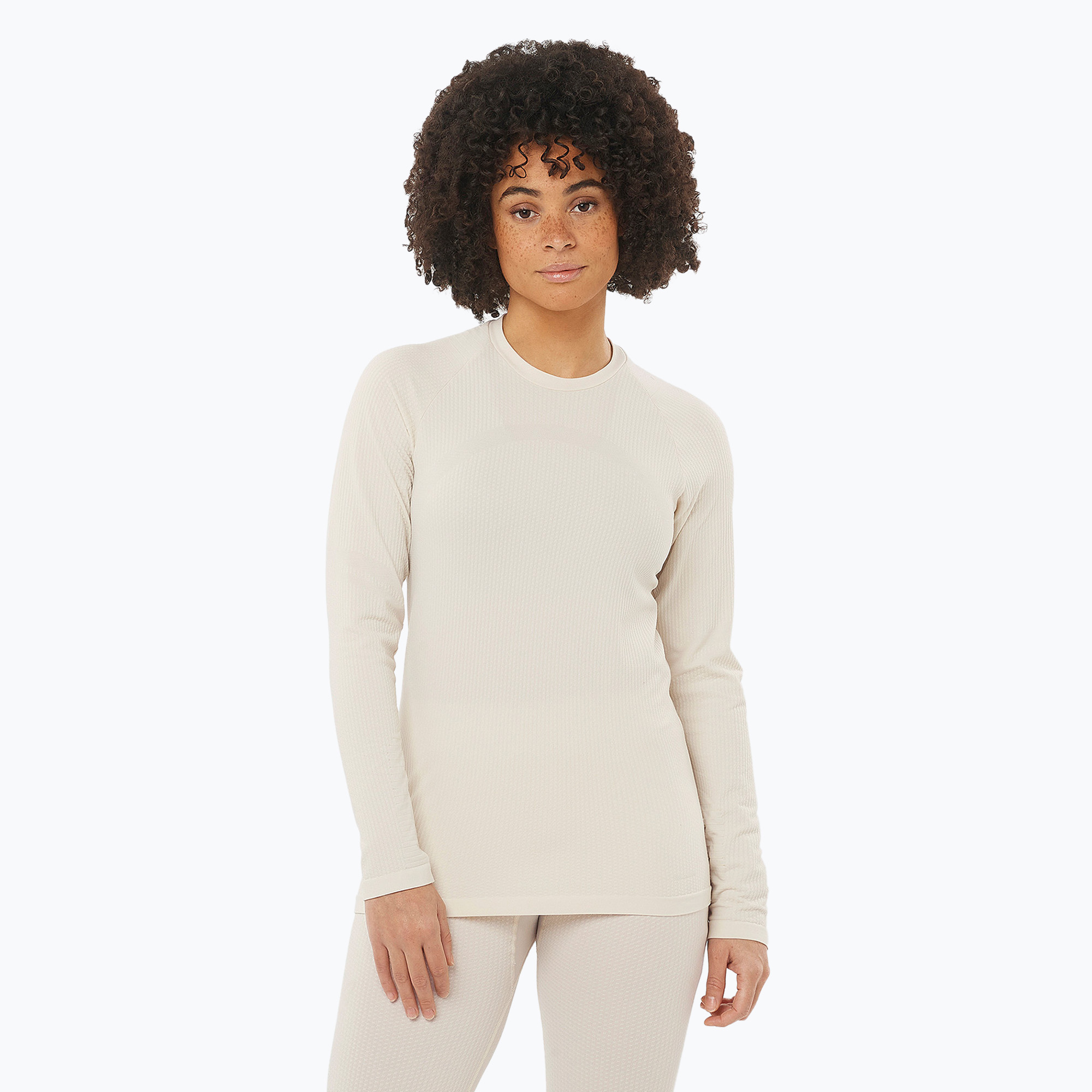Dámske termo oblečenie Salomon Essential Warm s dlhým rukávom pre daždivé dni (Essential Warm LC2340000)