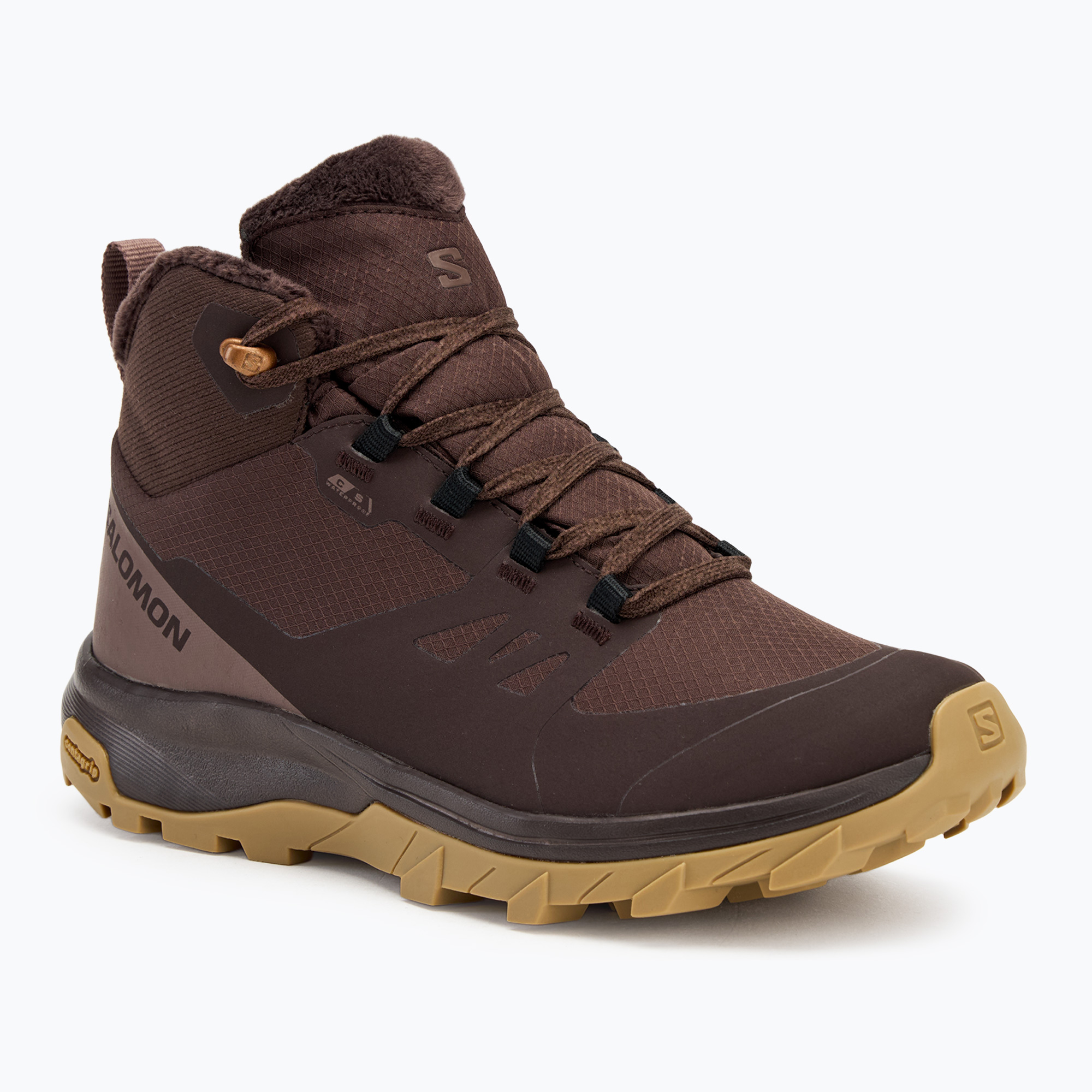 Pánska turistická obuv Salomon Outsnap CSWP black coffee/peppercorn/gum (Outsnap CSWP L47685100)