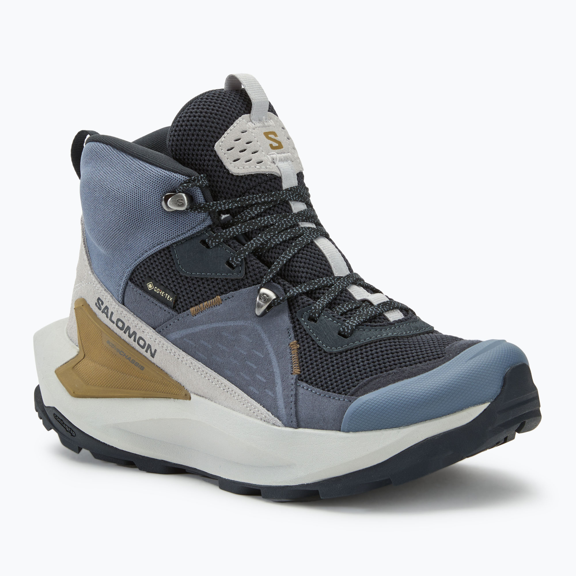 Pánska turistická obuv Salomon Elixir Mid GTX dark navy/grisaille/gray violet (Elixir Mid GTX L47576600)