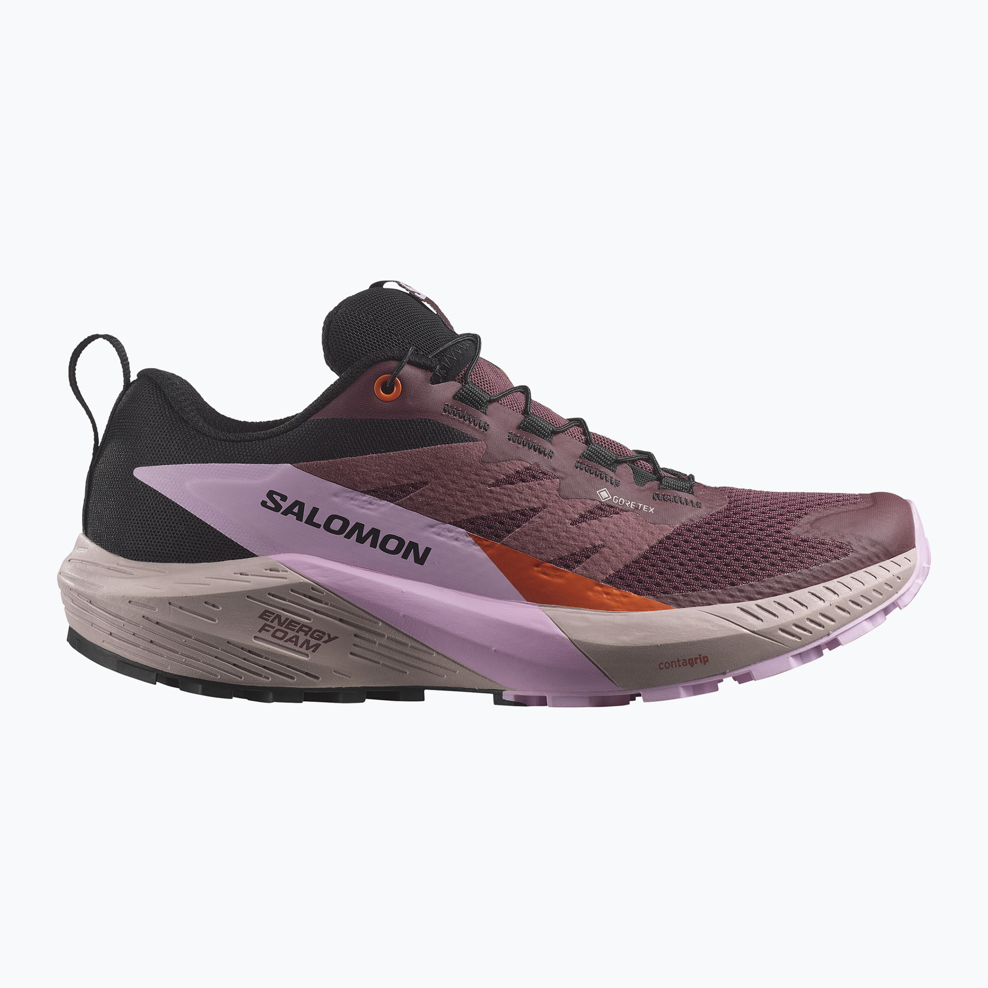Salomon Sense Ride 5 GTX dámska bežecká obuv catawba grape/orchid bouquet/cherry tomato (Sense Ride 5 GTX L47592300)