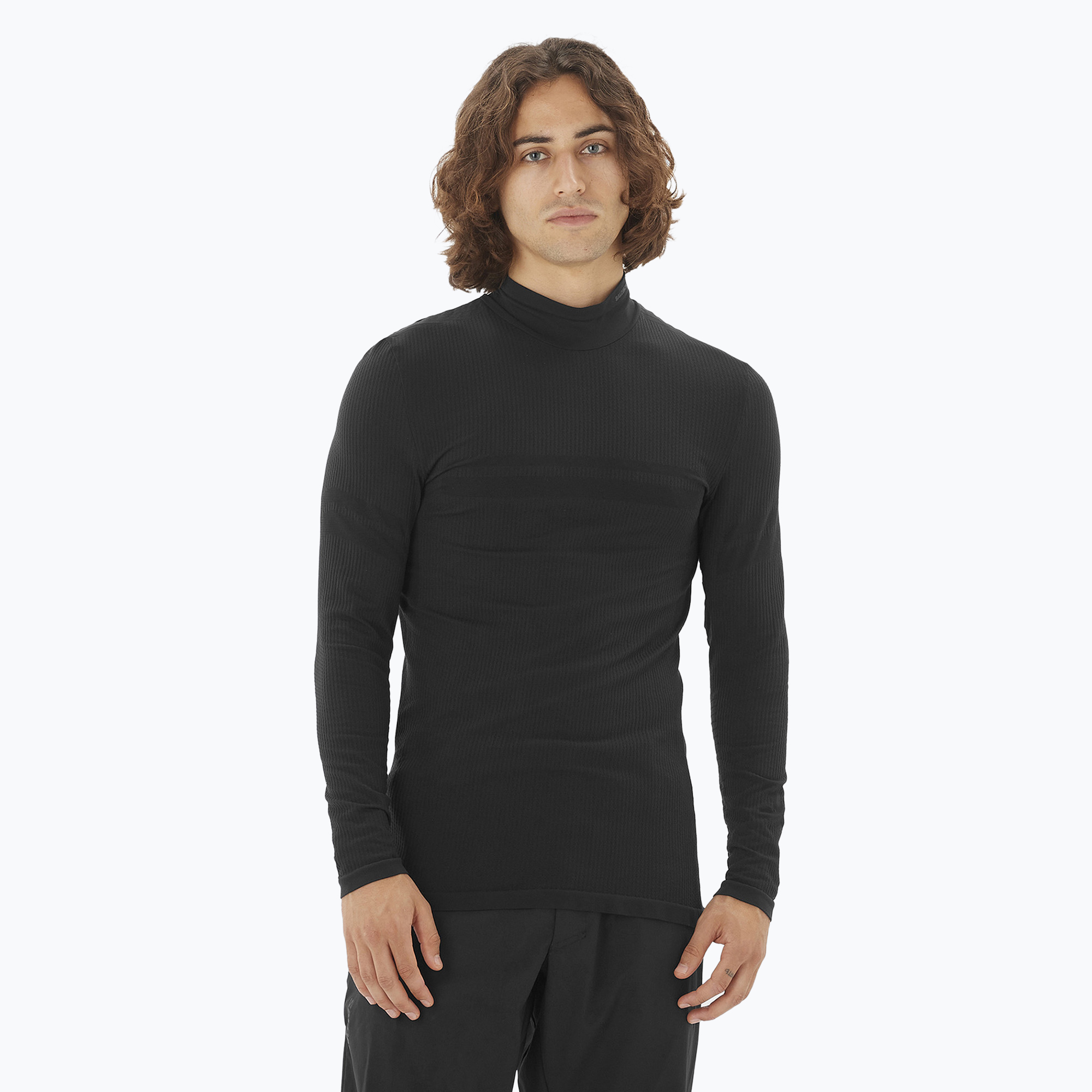 Pánske termo nohavice Salomon Essential Warm s dlhým rukávom deep black (Essential Warm LC2118400)