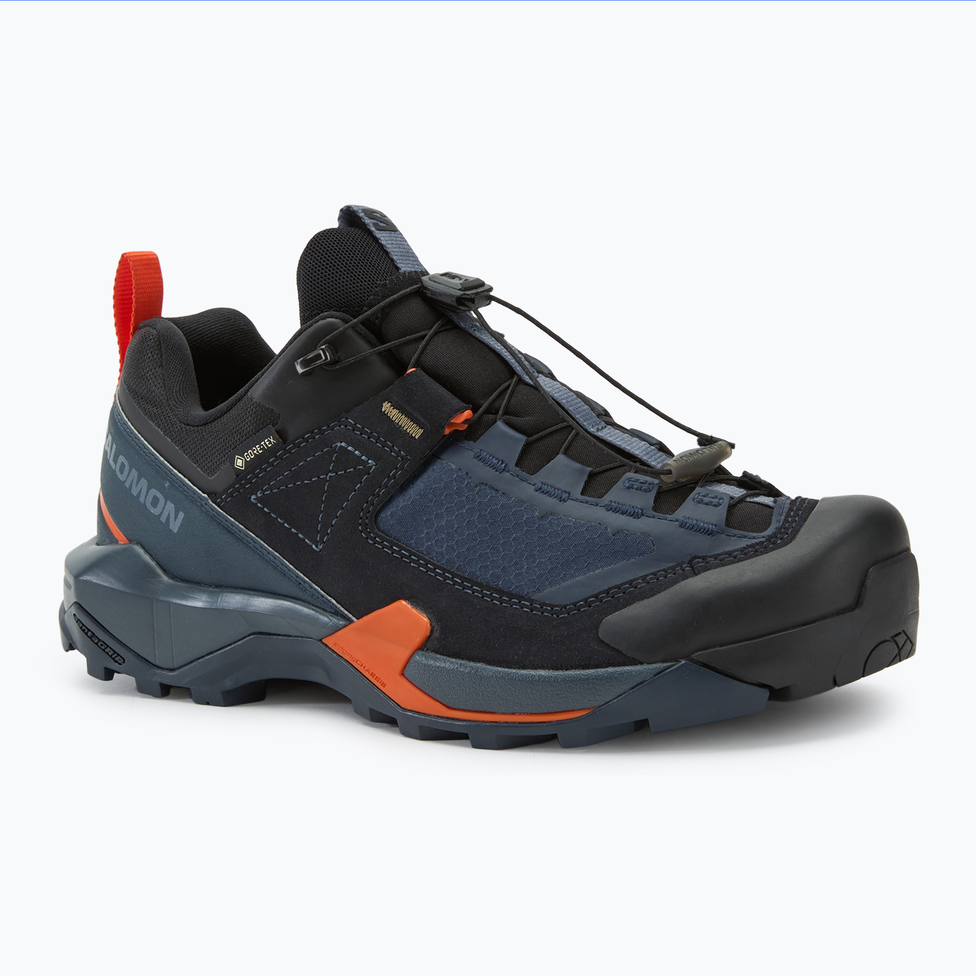 Pánske trekové topánky Salomon X Ultra Alpine GTX blue nightsts/black/red orange (X Ultra Alpine GTX L47686200)
