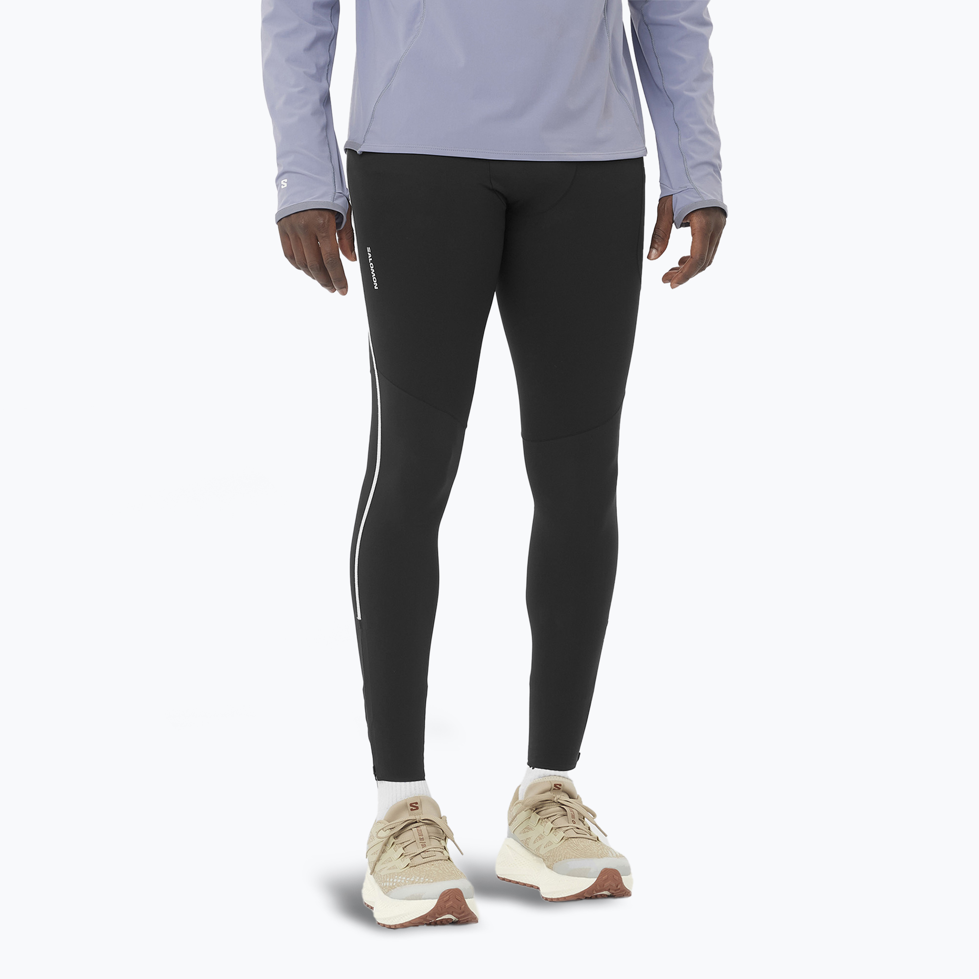 Pánske bežecké legíny Salomon Sense Aero Stow deep black (Sense Aero Stow LC2431900)