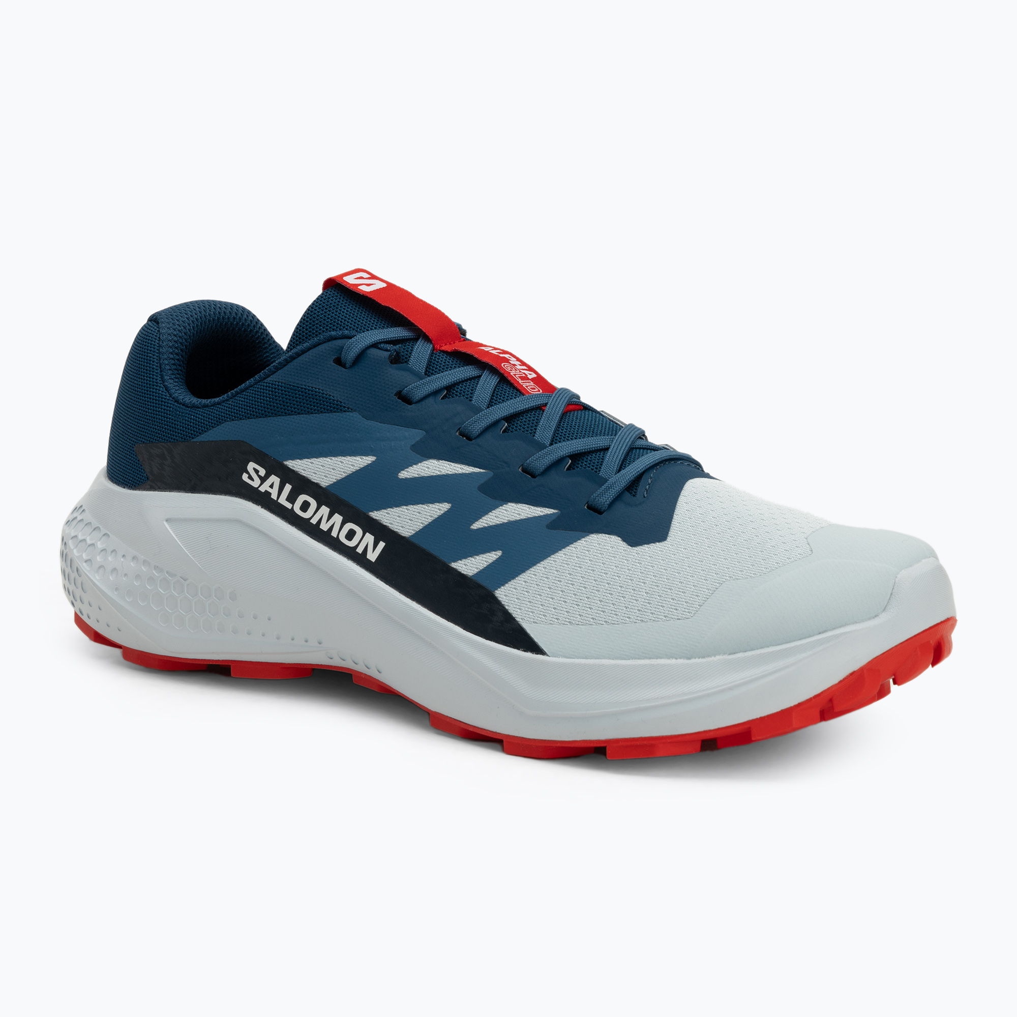 Pánske bežecké topánky Salomon Alphaglide ballad blue/dark blue/fiery red (Alphaglide L47724300)