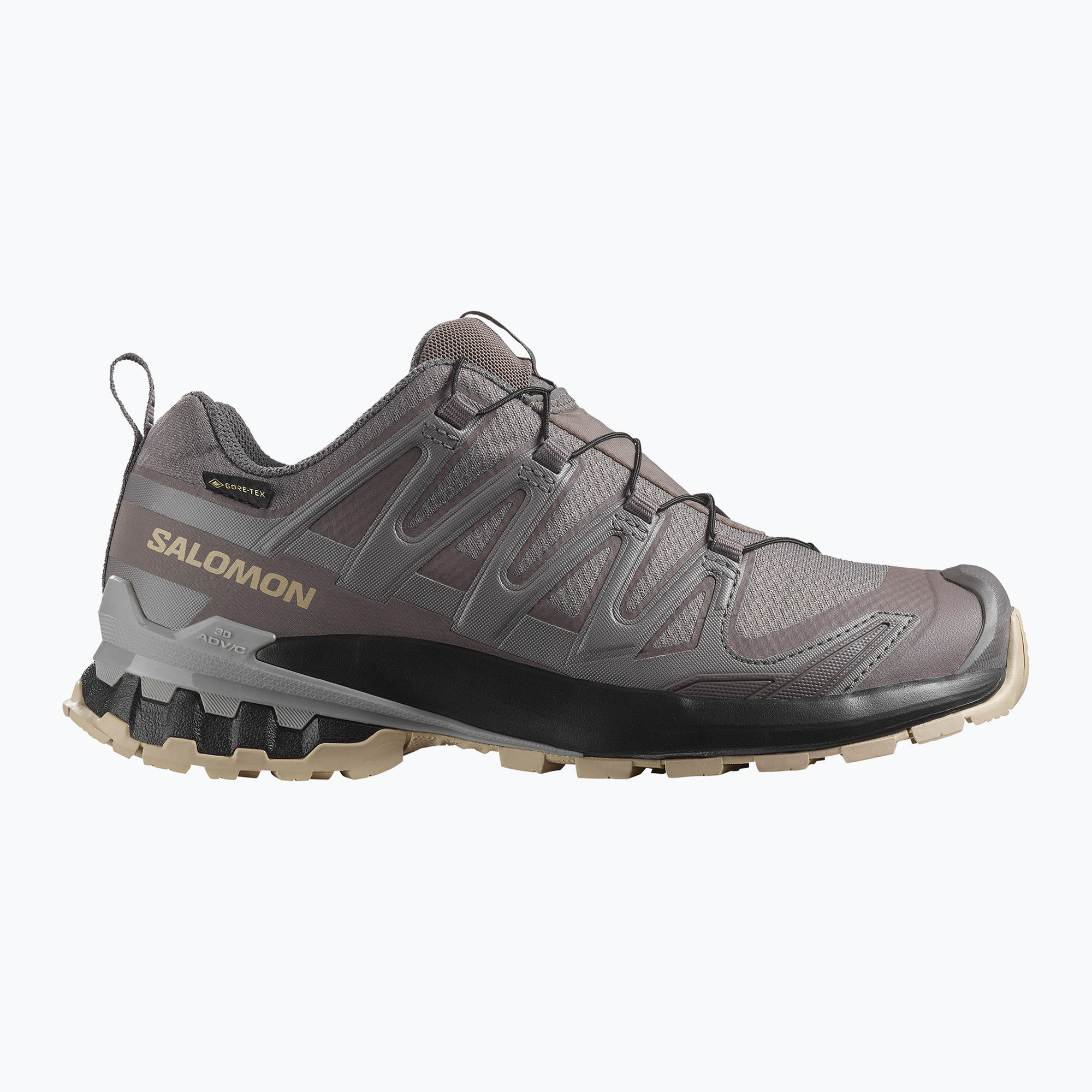 Salomon XA Pro 3D V9 GTX dámska bežecká obuv plum kitten/black/gul (XA Pro 3D V9 GTX L47744500)