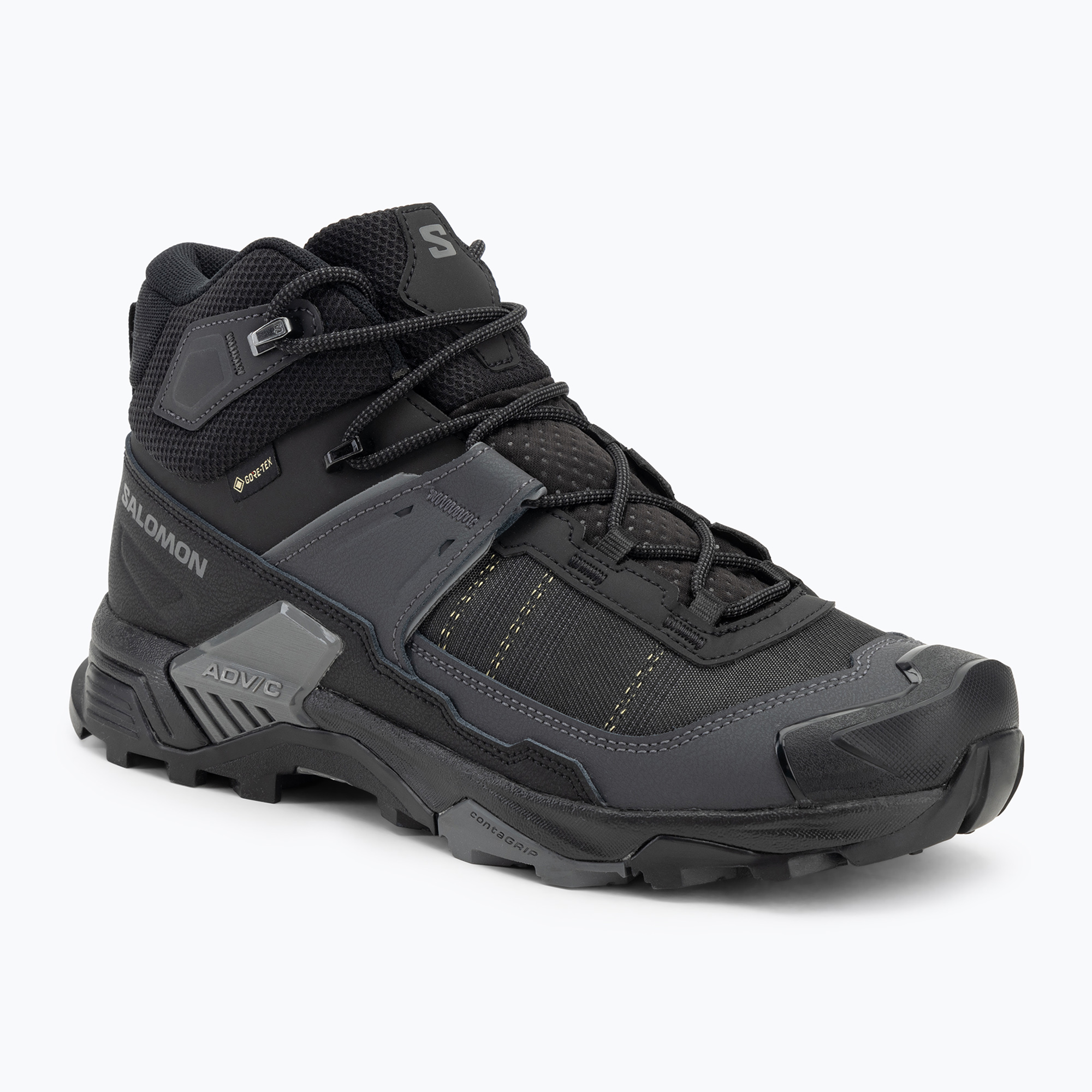 Pánske trekové topánky Salomon X Ultra 5 MID Wide GTX black/asphalt (X Ultra 5 Mid Wide GTX L47755400)