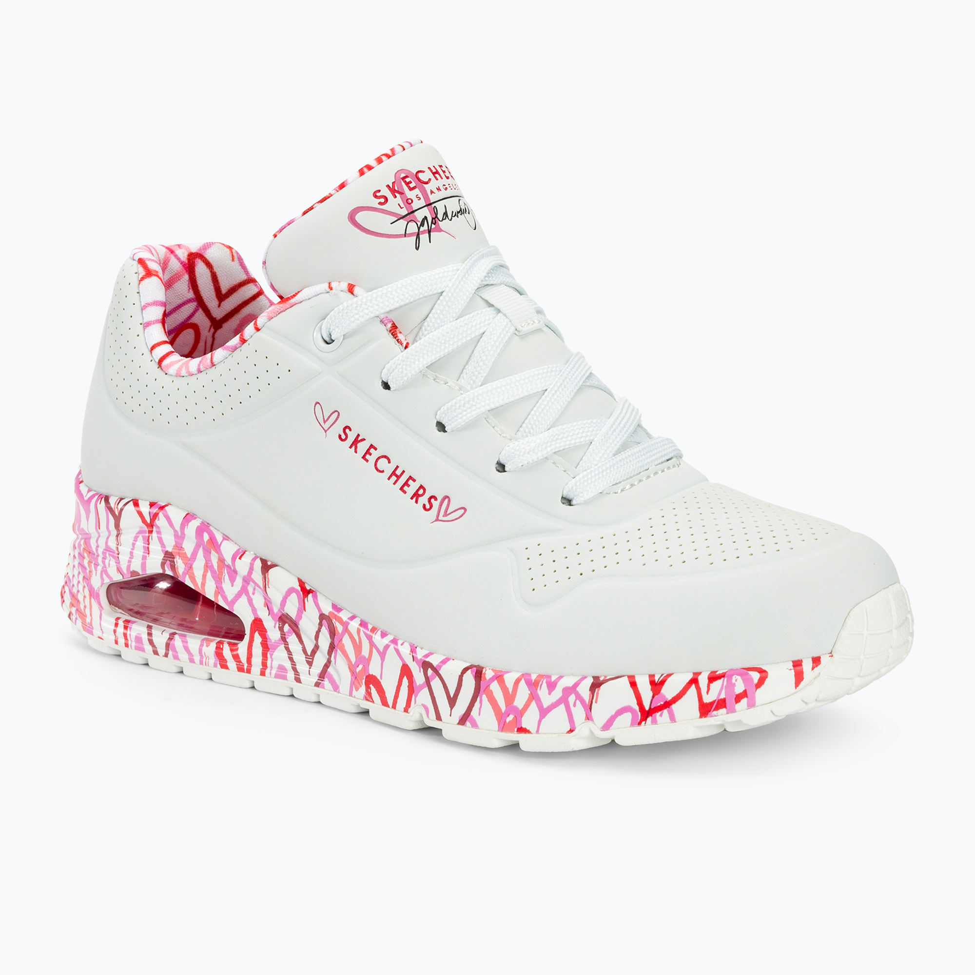 Dámske topánky SKECHERS Uno Loving Love white/red/pink mesh (Uno Loving Love 155506)