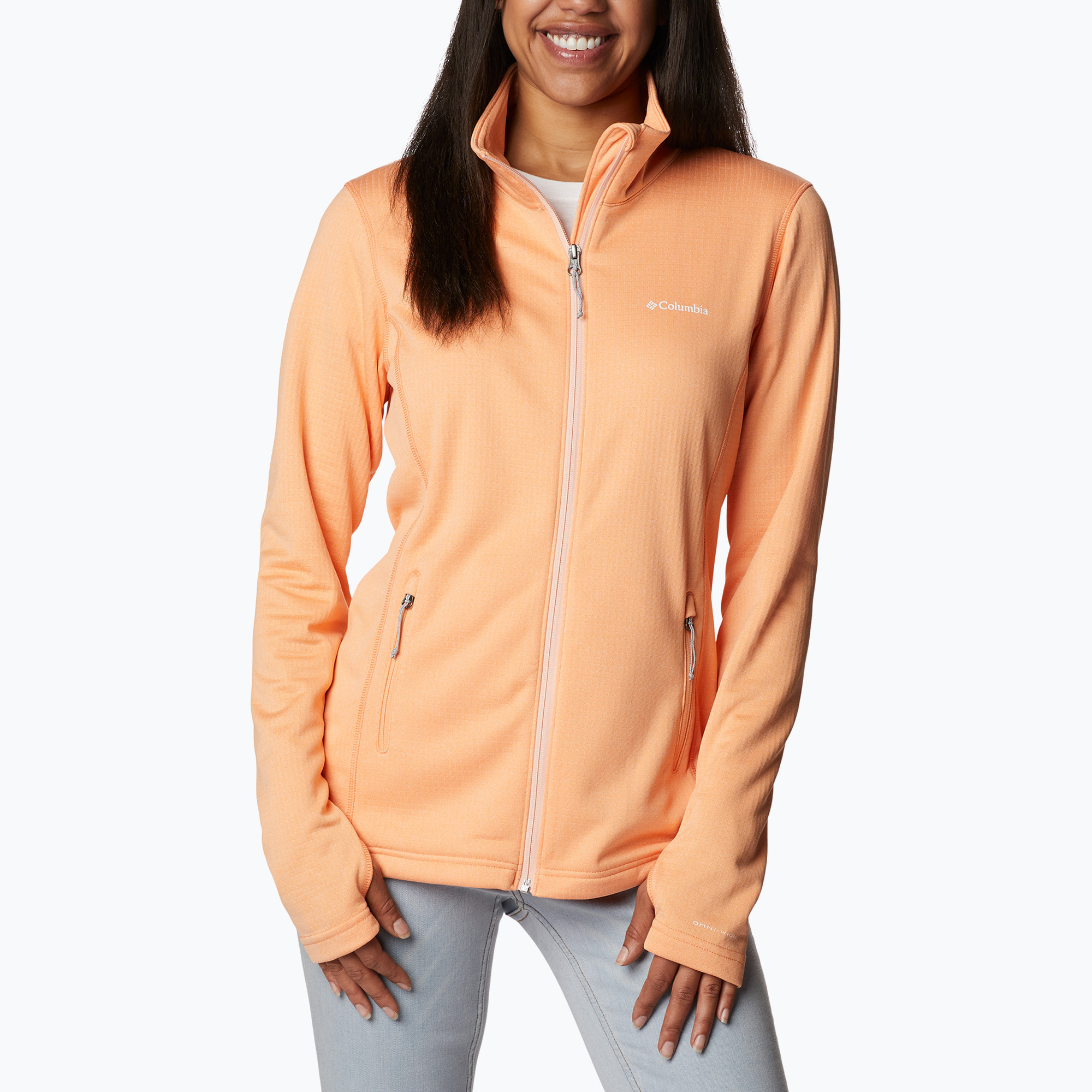 Columbia dámska trekingová mikina Park View Grid Fleece orange 1959713