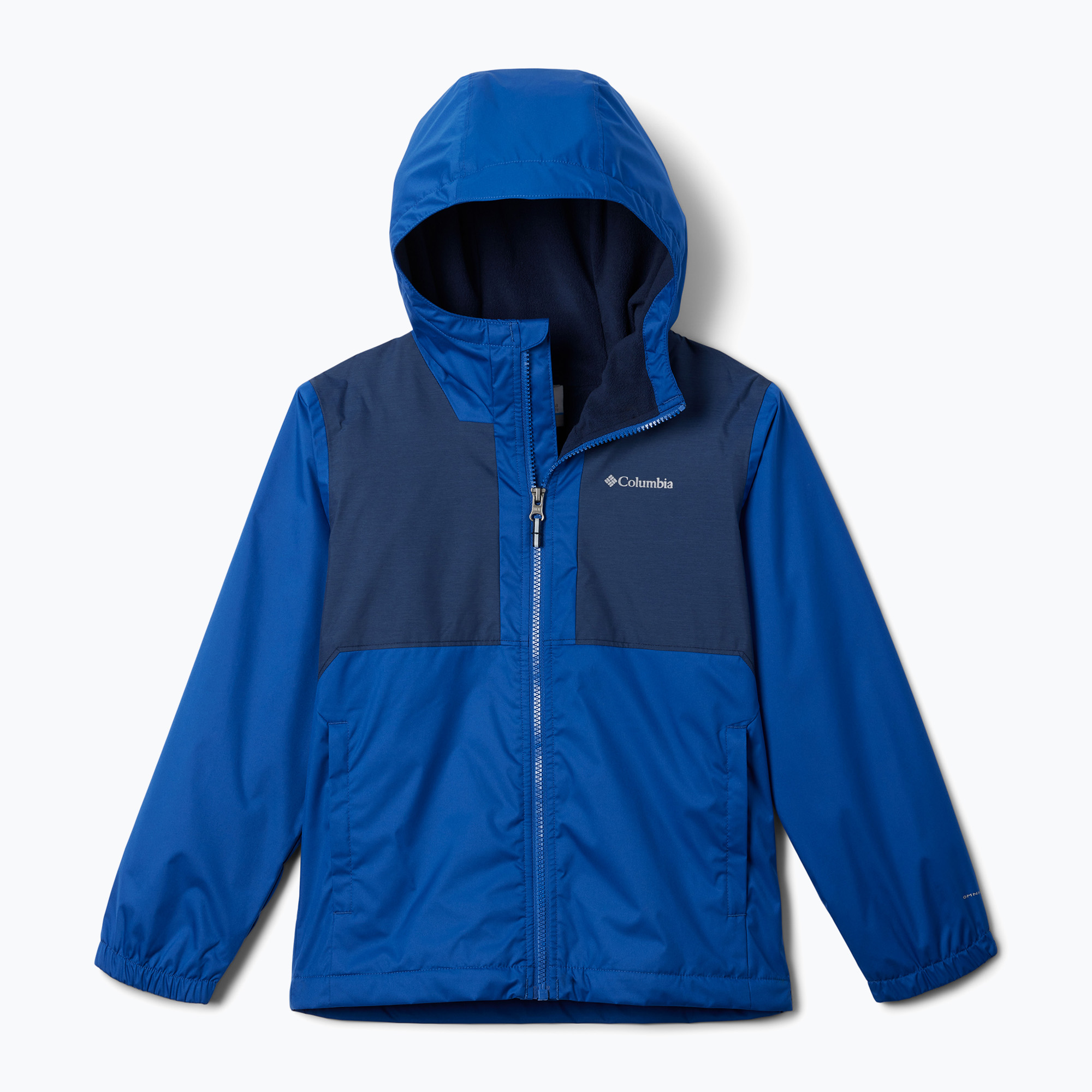 Detská bunda do dažďa Columbia Rainy Trails II Fleece mountain blue/ collegiate navy slub (Rainy Trails II Fleece 2090101433)