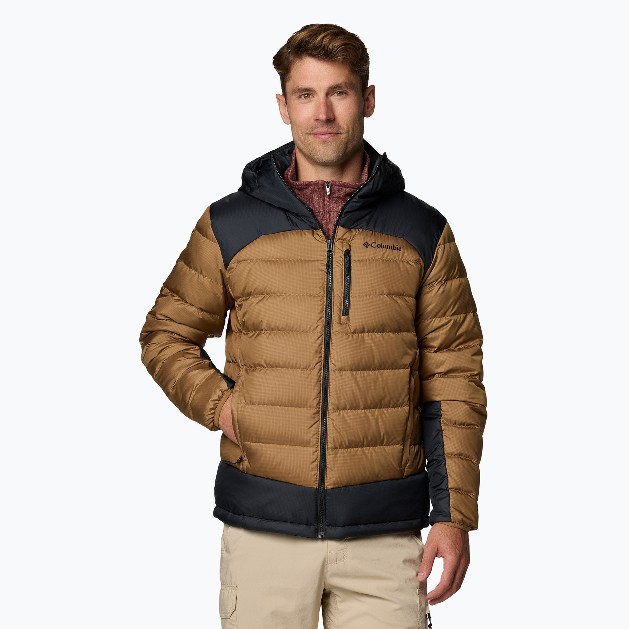Pánska páperová bunda Columbia Autumn Park II Down Hooded delta/ black (Autumn Park II Down Hooded 2086144257)
