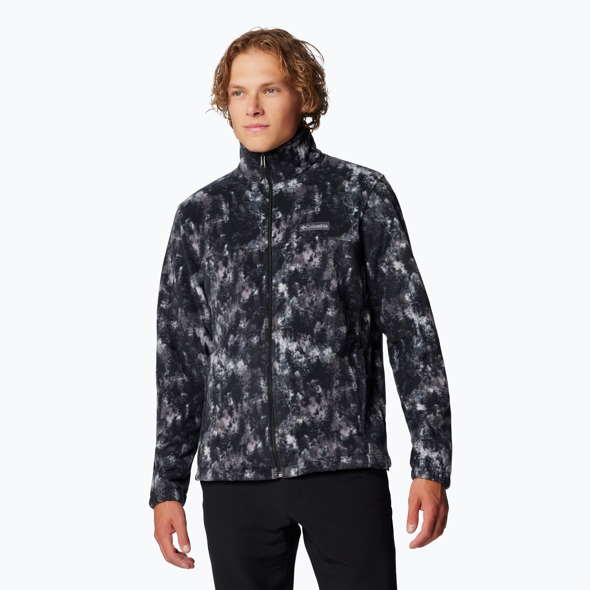 Pánska fleecová mikina Columbia Steens Mountain Printed black timberwild