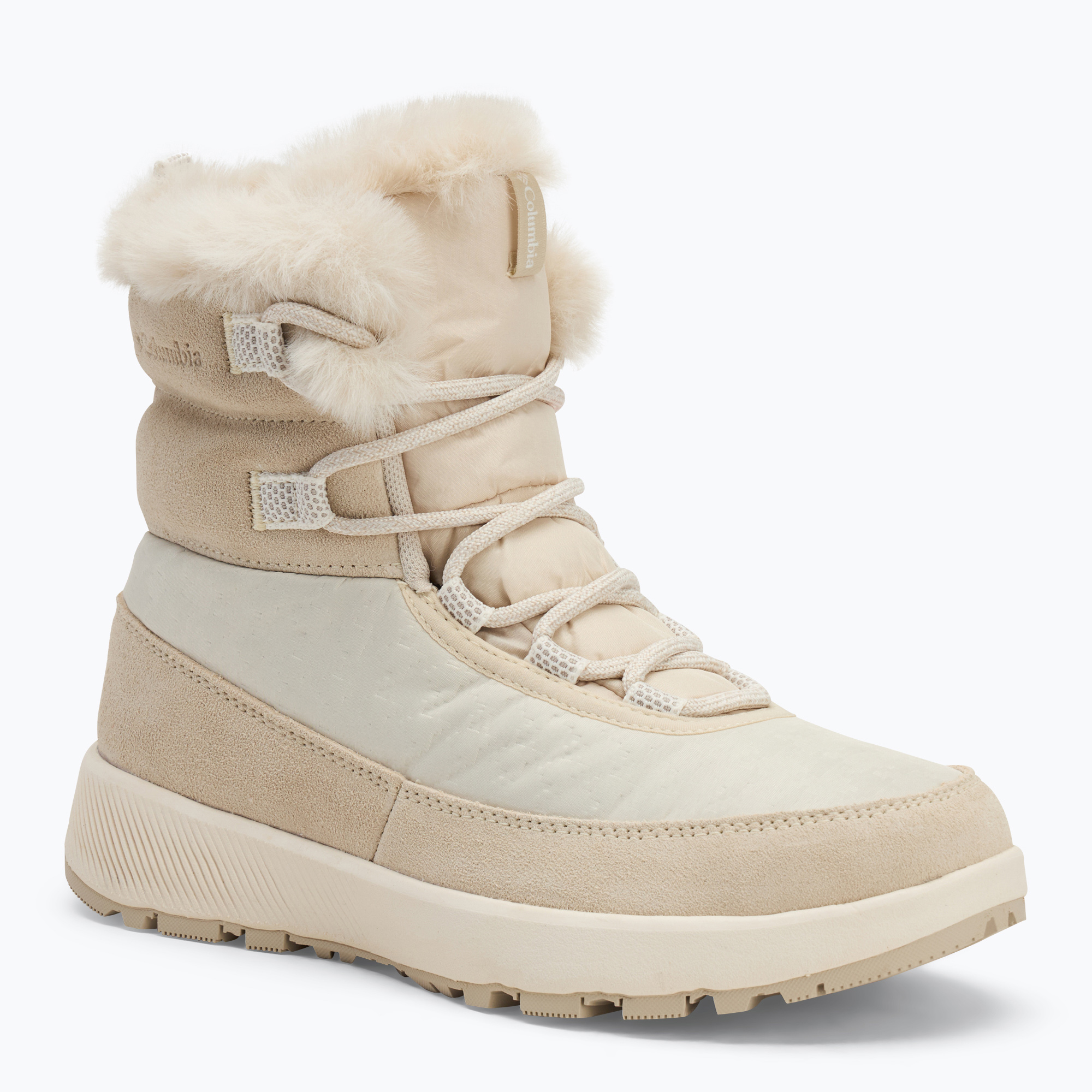 Dámske snehule Columbia Slopeside Peak Luxe V2 dark stone/sea salt (Slopeside Peak Luxe V2 2104991)