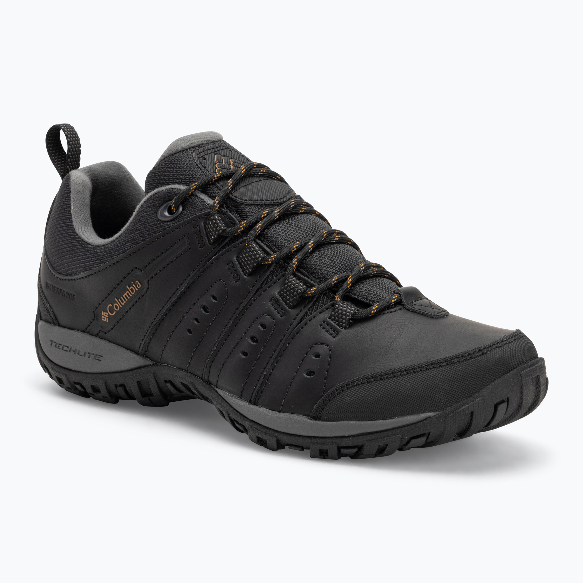 Pánske turistické topánky Columbia Woodburn II Waterproof black/caramel (Woodburn II Waterproof 1553001012)