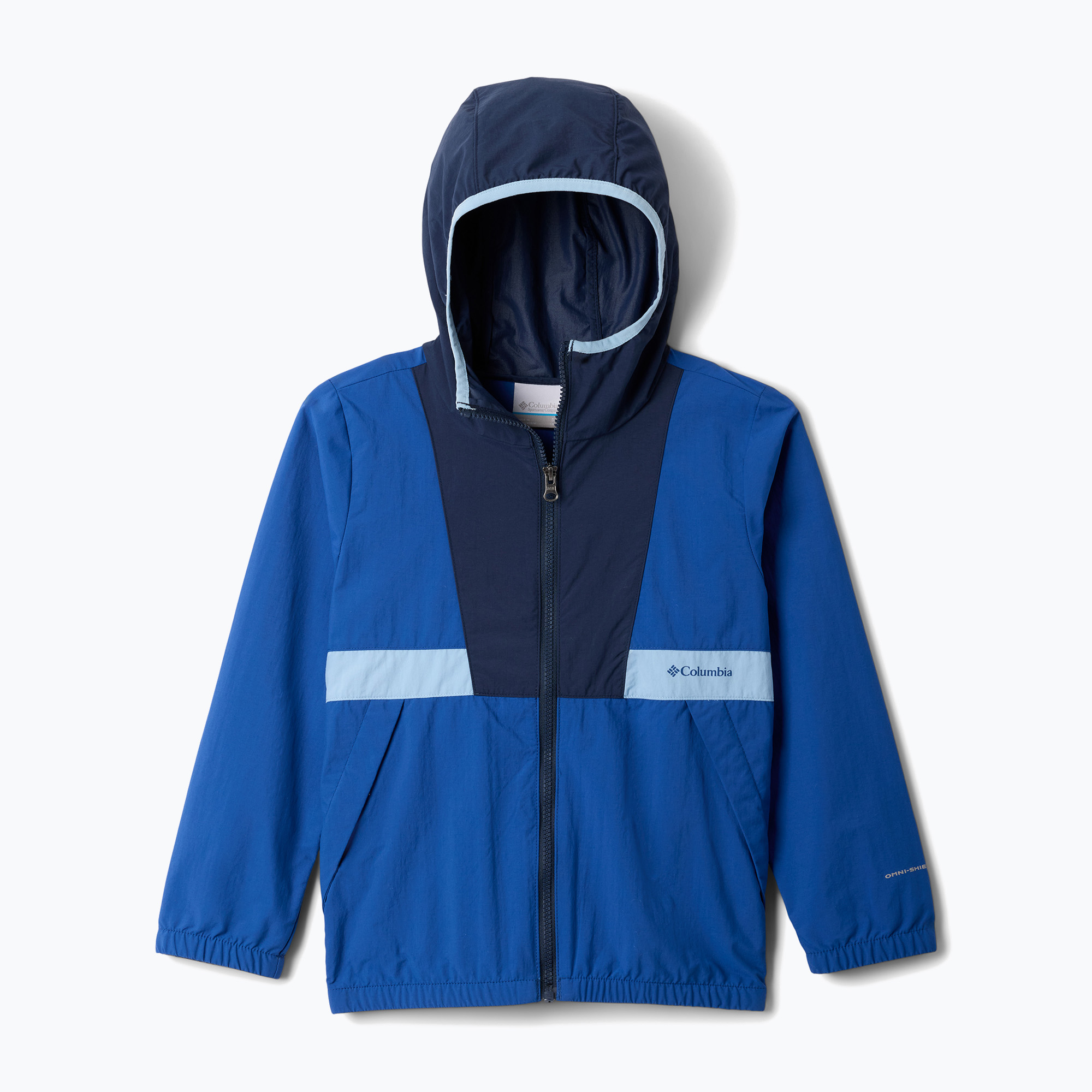 Detská vetrovka Columbia Spire Valley Windbreaker mountain blue/collegiate navy/ripple blue (Spire Valley Windbreaker 2115991433)