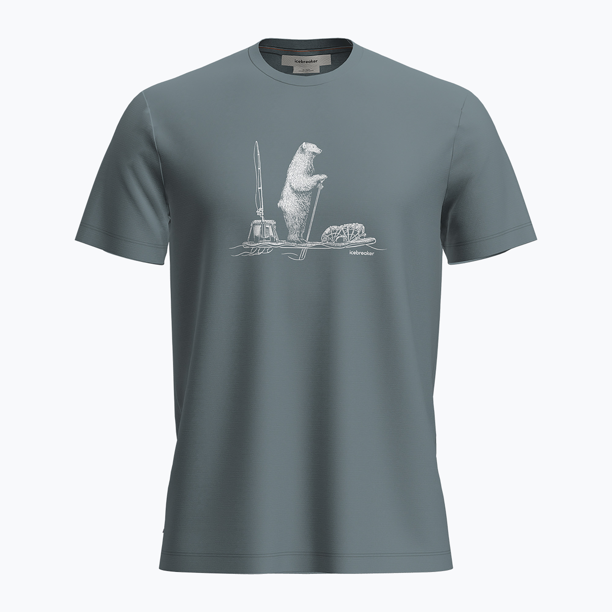 Pánske trekové tričko Icebreaker Marino 150 Tech Lite SS Tee Polar Paddle blue ash (Marino 150 Tech Lite SS Tee Polar Paddle IB0A572X0A51)