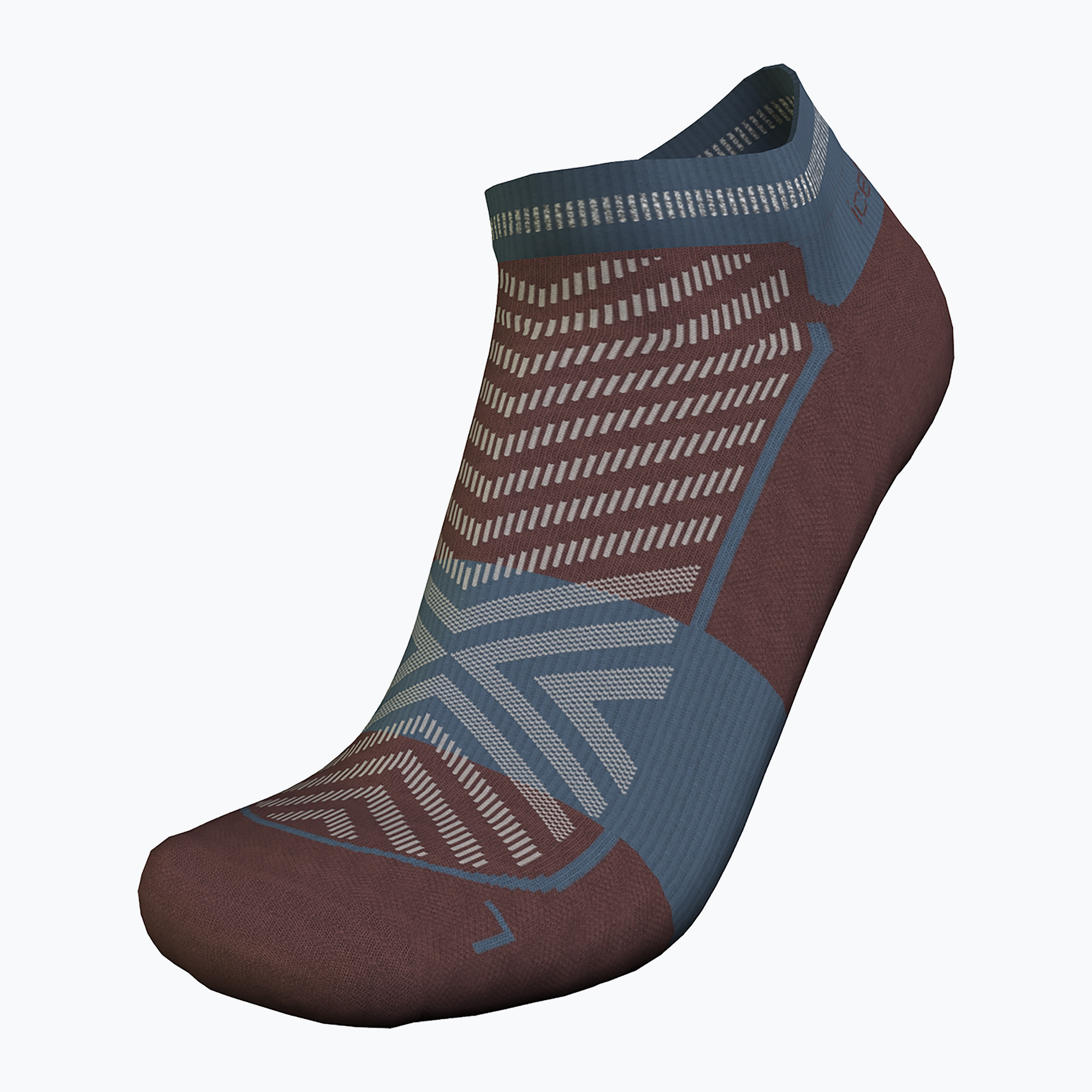 Pánske bežecké ponožky Icebreaker Merino Run+ Ultralight Mini carob/graphite (Merino Run+ Ultralight Mini IB0A56VI0FF1)