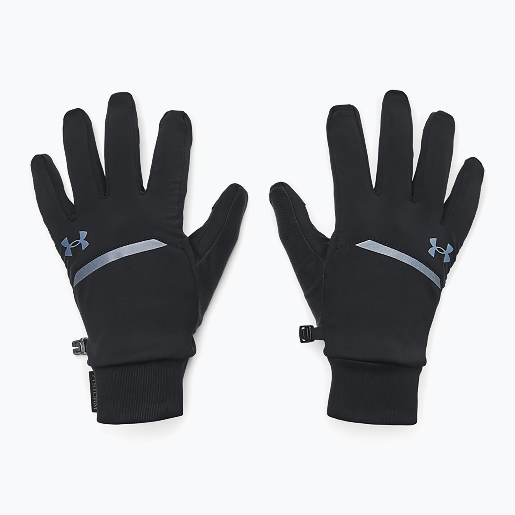 Pánske bežecké rukavice Under Armour Storm Fleece black/black/reflective (Storm Fleece Run 1373284-001)