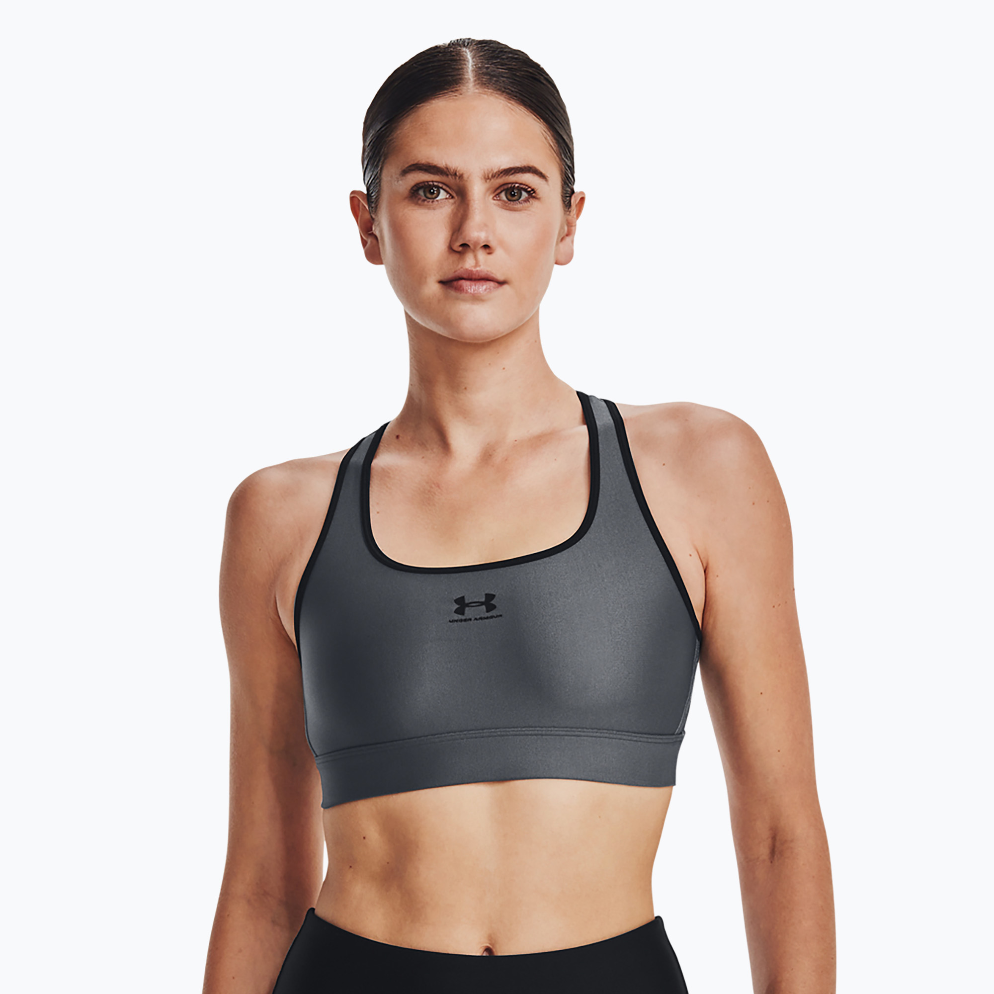 Fitness podprsenka Under Armour Authentics Mid Paddles pitch gray/black/black