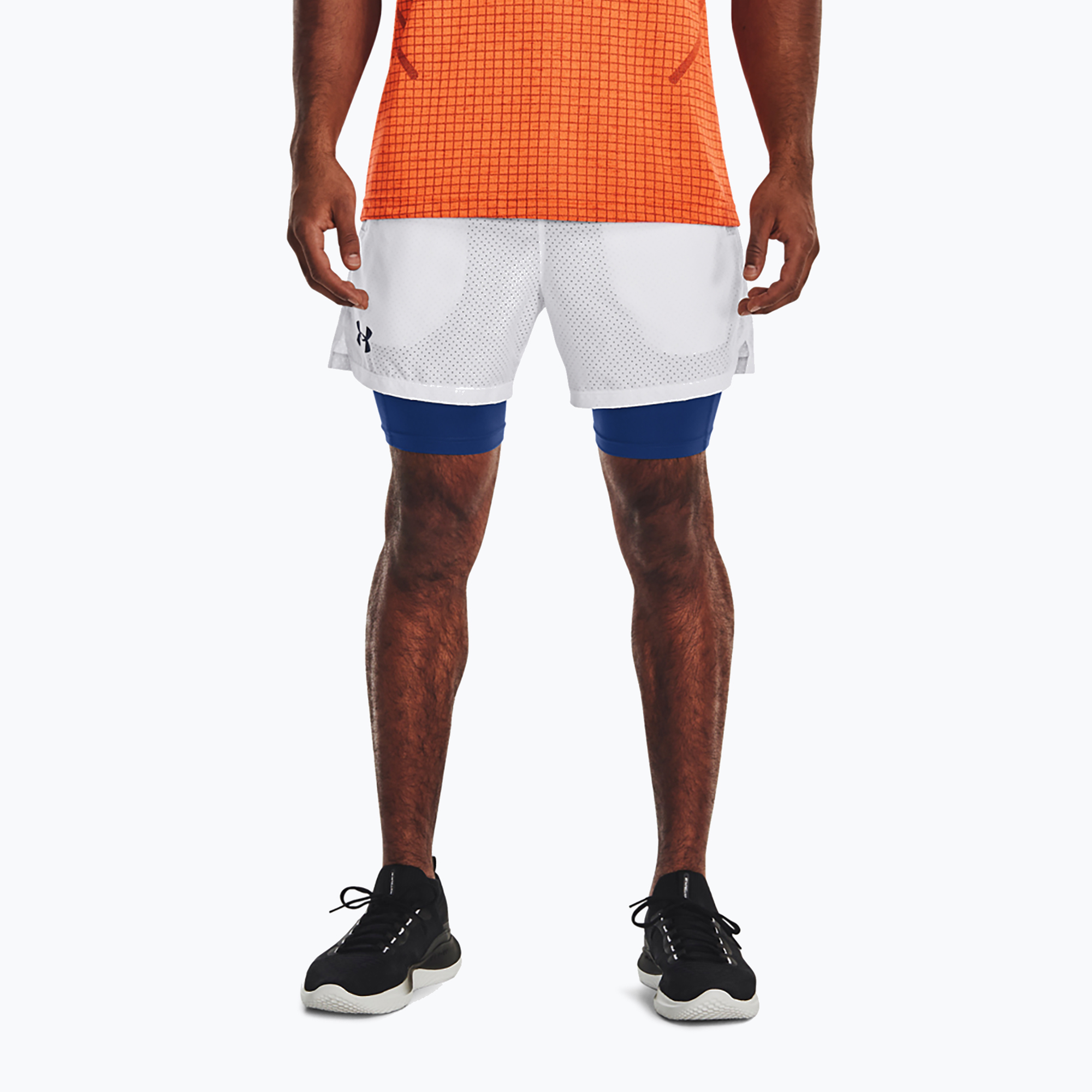 Pánske tréningové šortky Under Armour Vanish Wvn 2In1 Vent Sts white 1376783 (Vanish Wvn 2In1 Vent Sts 1376783)