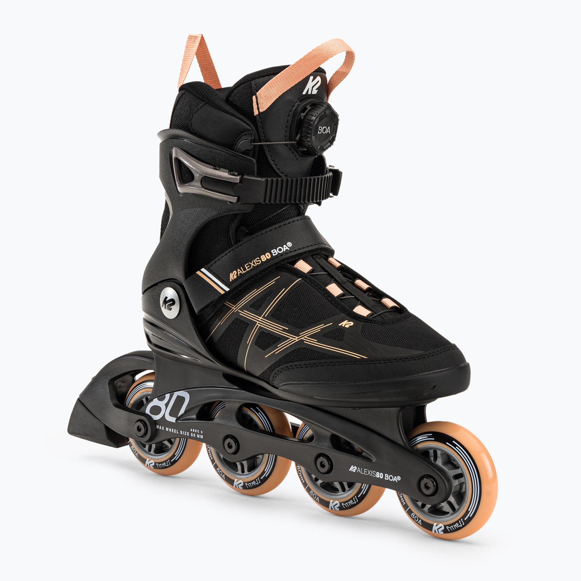 Dámske korčule K2 Alexis 8 Boa black-orange 3H1/11/6 (Alexis 80 Boa 30H0100/11/60)