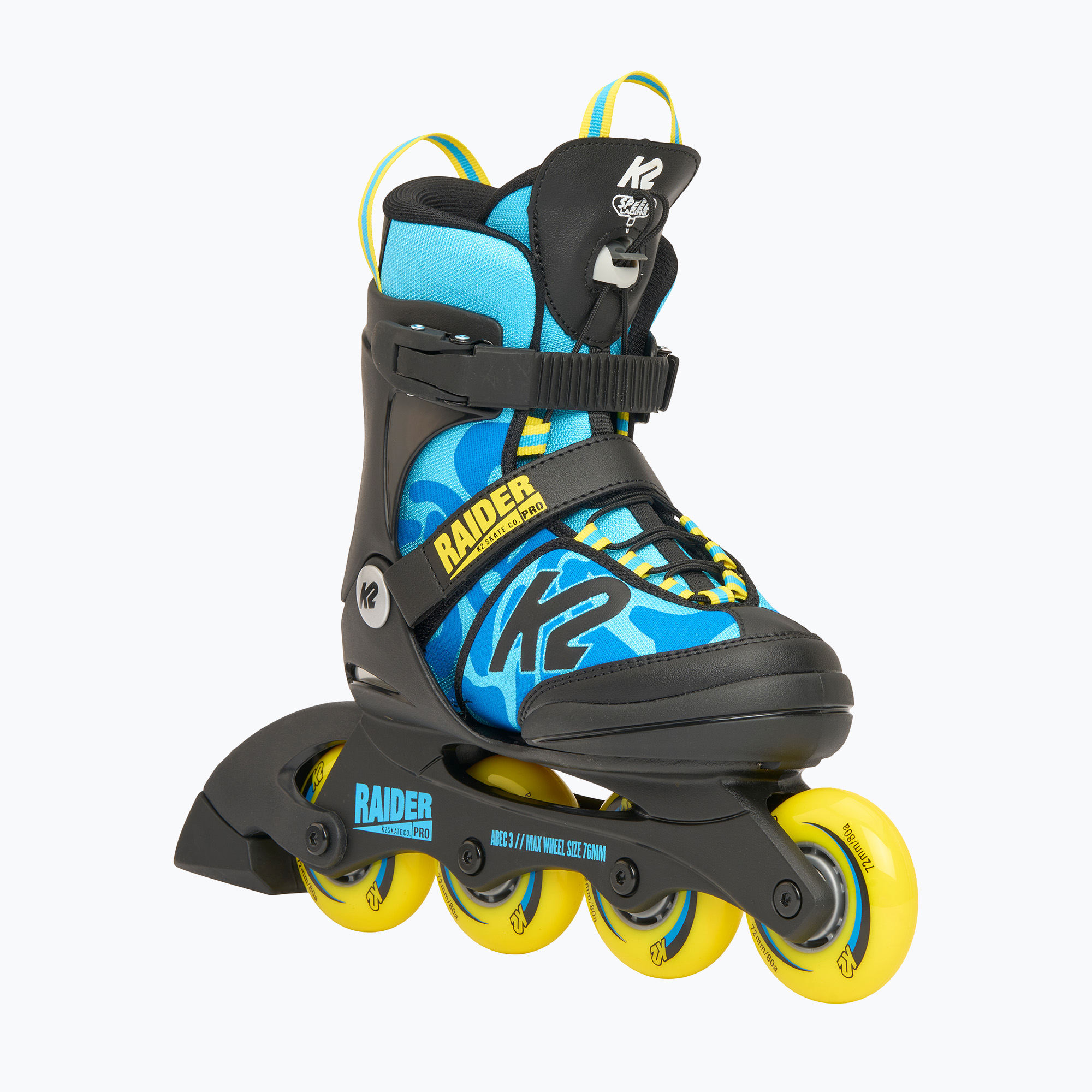 Detské kolieskové korčule K2 Raider Pro modrá/žltá (Raider Pro 30H0400)